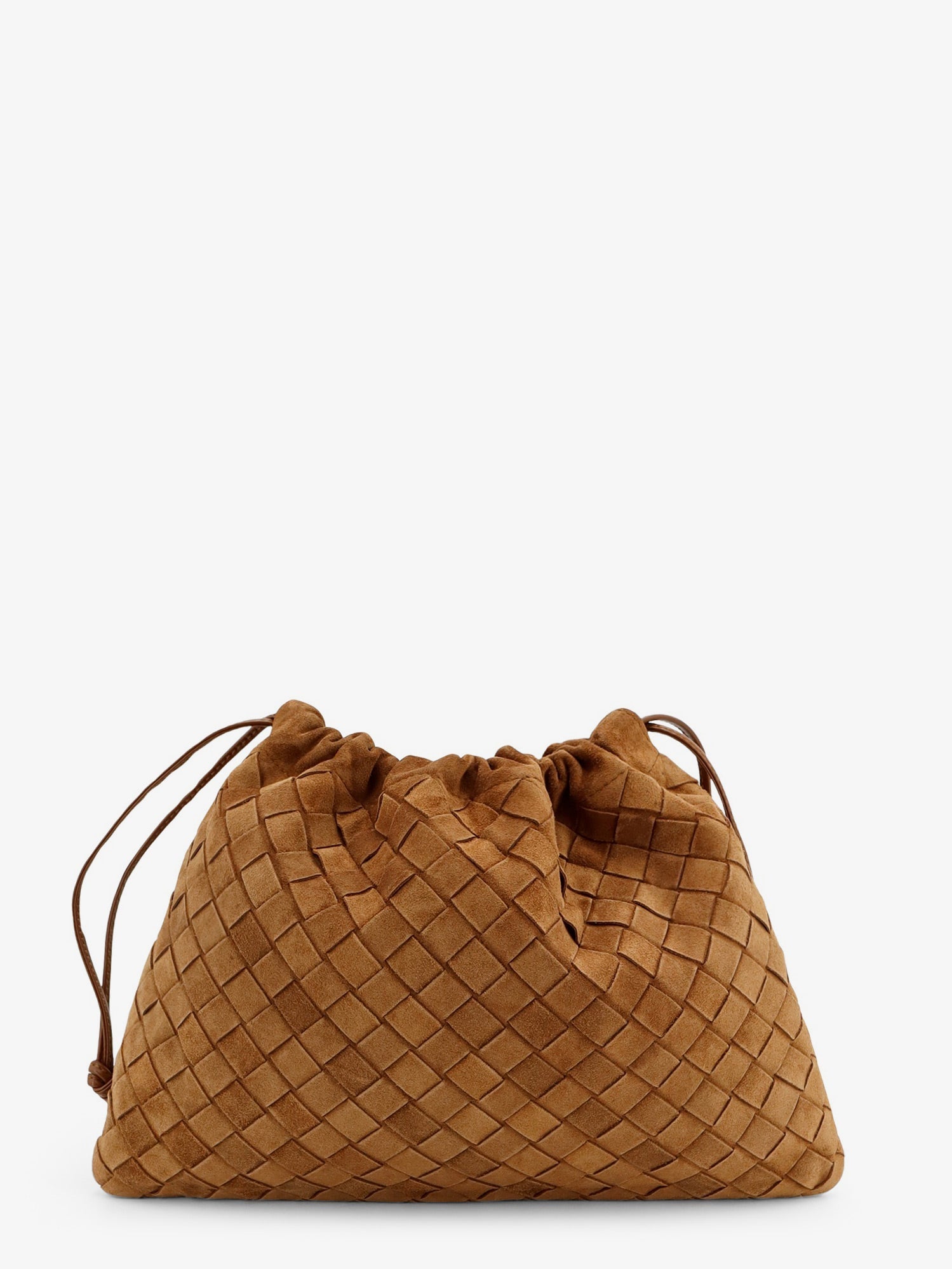 Bottega Veneta Women Medium Dustbag In Suede With Intrecciato Effect BOTTEGA VENETA