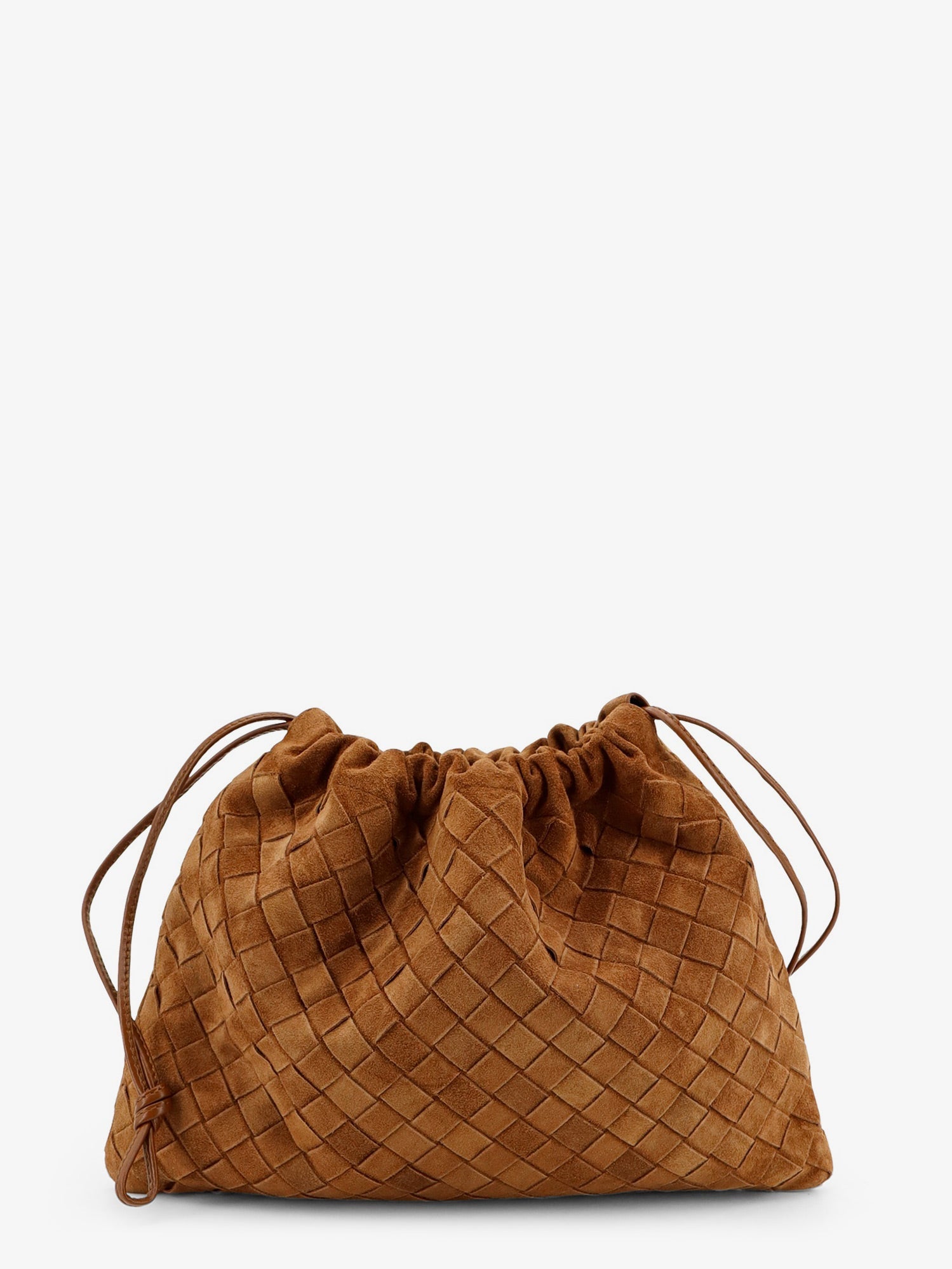 Bottega Veneta Women Medium Dustbag In Suede With Intrecciato Effect BOTTEGA VENETA