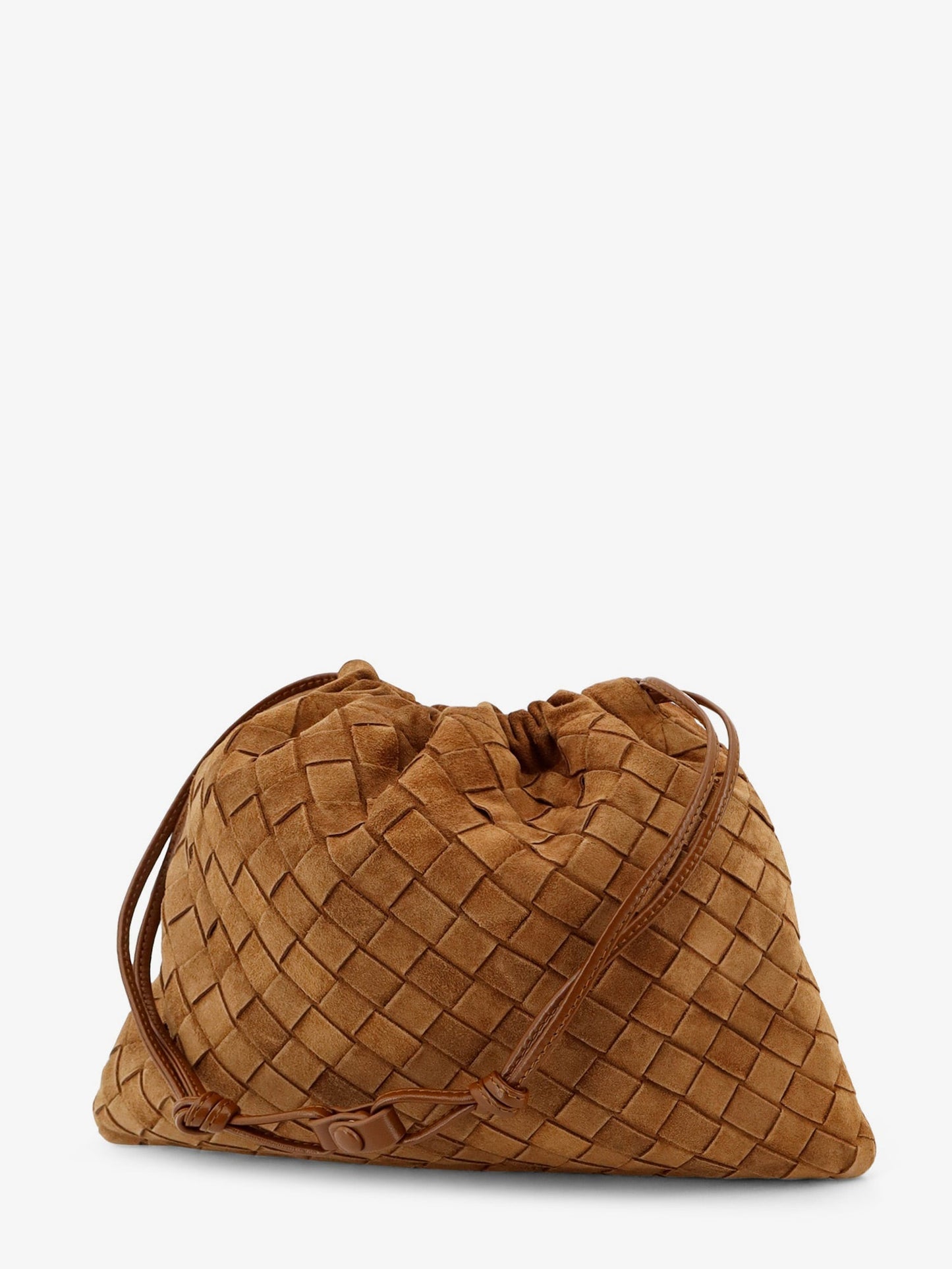 Bottega Veneta Women Medium Dustbag In Suede With Intrecciato Effect BOTTEGA VENETA