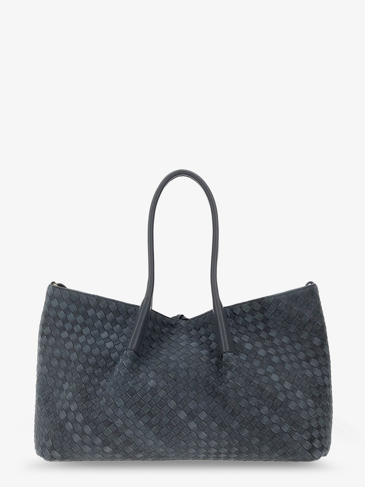 Bottega Veneta Women Pinacoteca Suede Handbag With Intrecciato Motif BOTTEGA VENETA