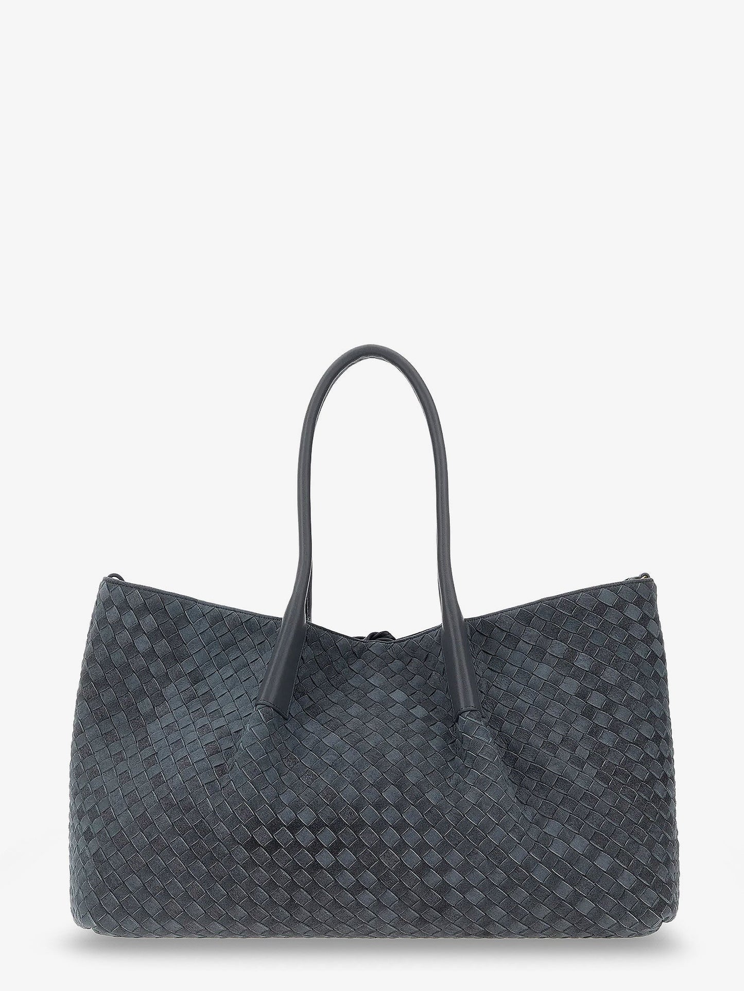 Bottega Veneta Women Pinacoteca Suede Handbag With Intrecciato Motif BOTTEGA VENETA