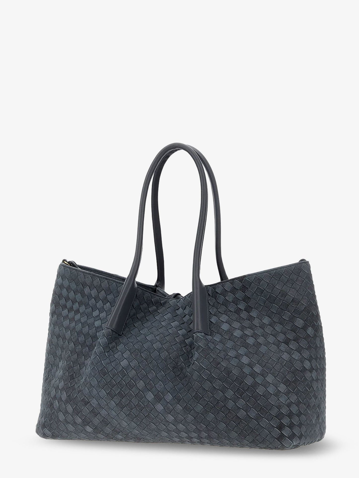Bottega Veneta Women Pinacoteca Suede Handbag With Intrecciato Motif BOTTEGA VENETA