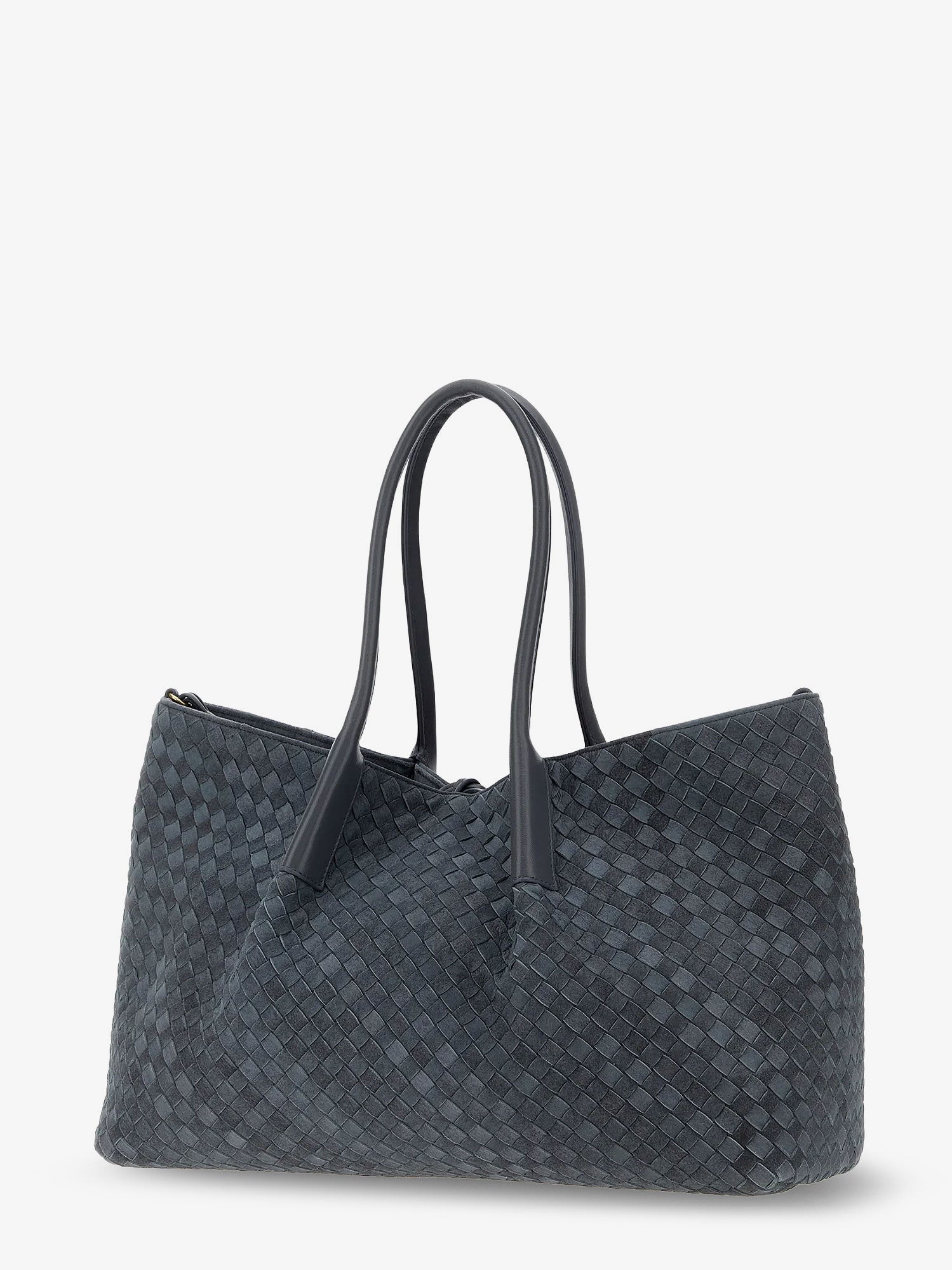 Bottega Veneta Women Pinacoteca Suede Handbag With Intrecciato Motif BOTTEGA VENETA