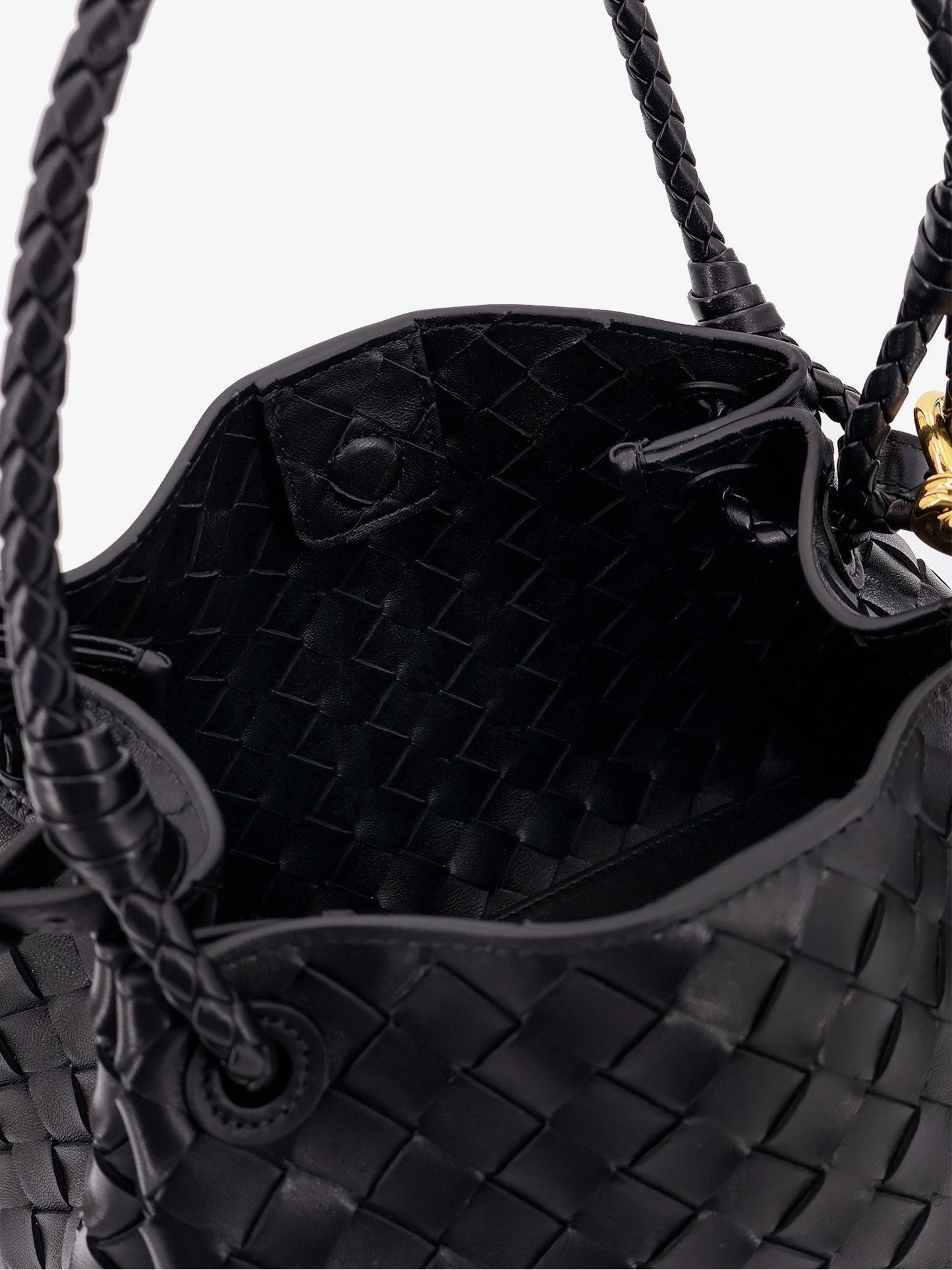 Bottega Veneta Women Parachute Leather Shoulder Bag With Intrecciato Motif And Knot Detail BOTTEGA VENETA