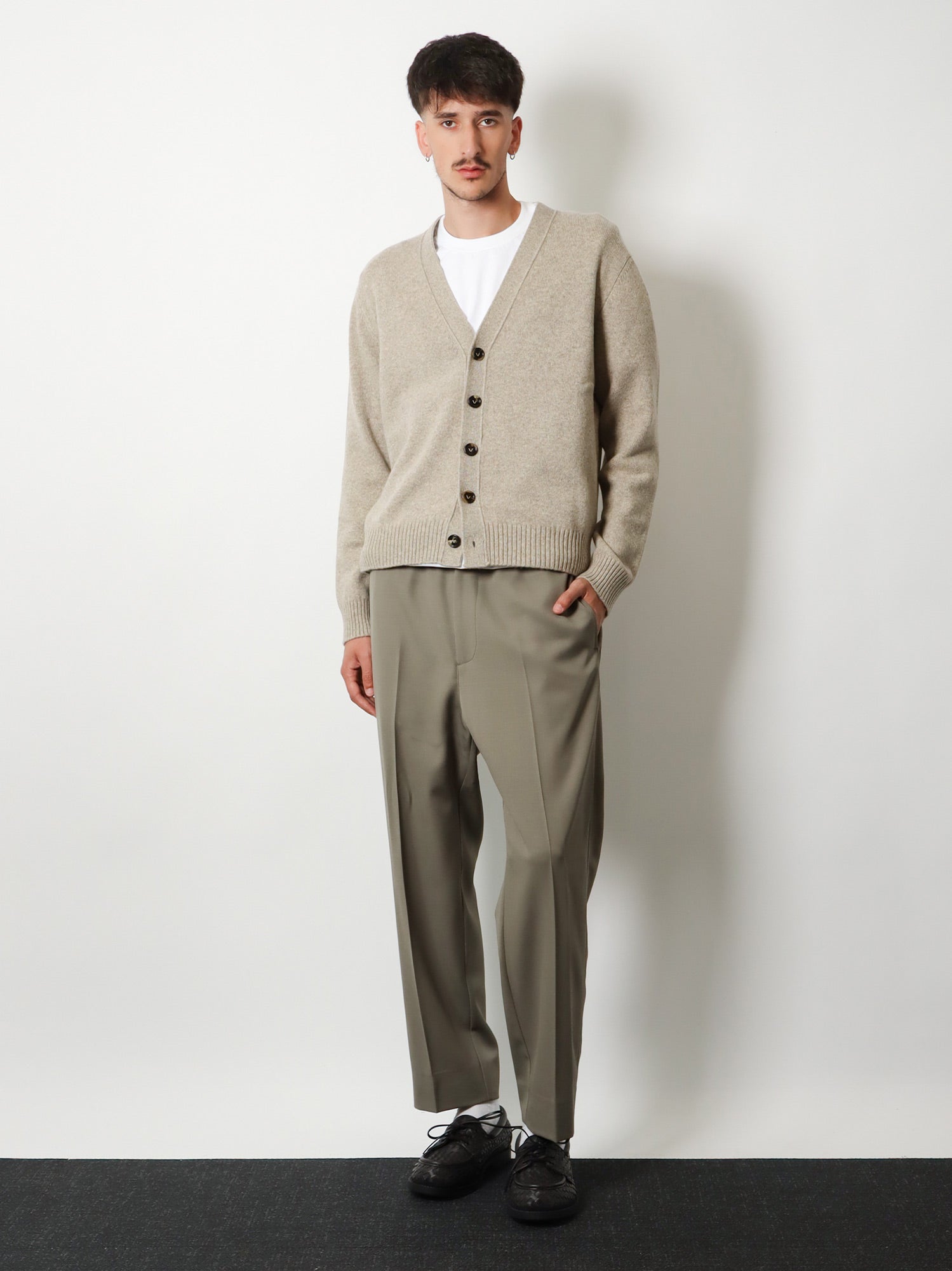 Bottega Veneta Men Light Wool Trousers With Drawstring BOTTEGA VENETA