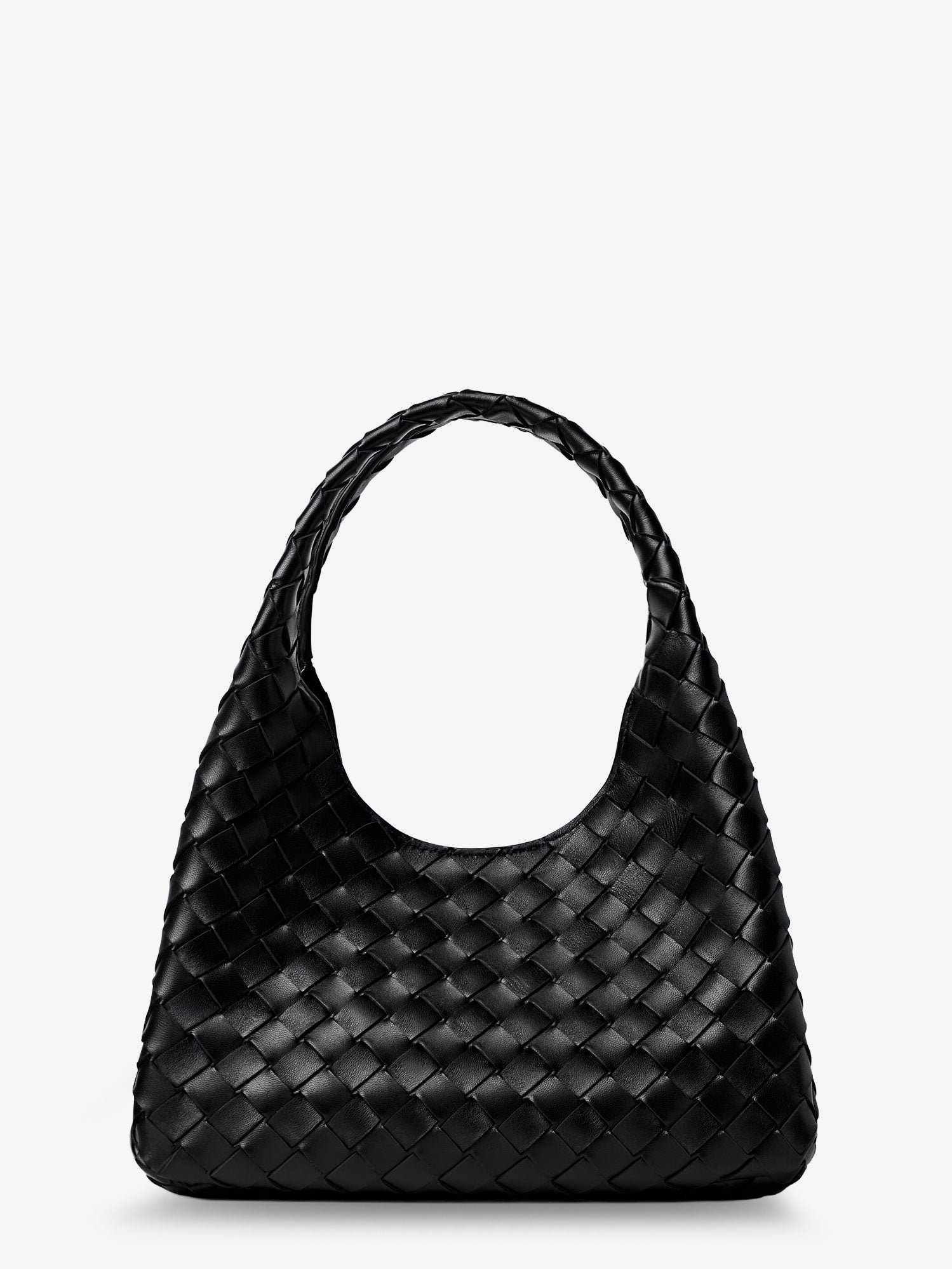 Bottega Veneta Women Campana Leather Shoulder Bag With Intrecciato Motif BOTTEGA VENETA