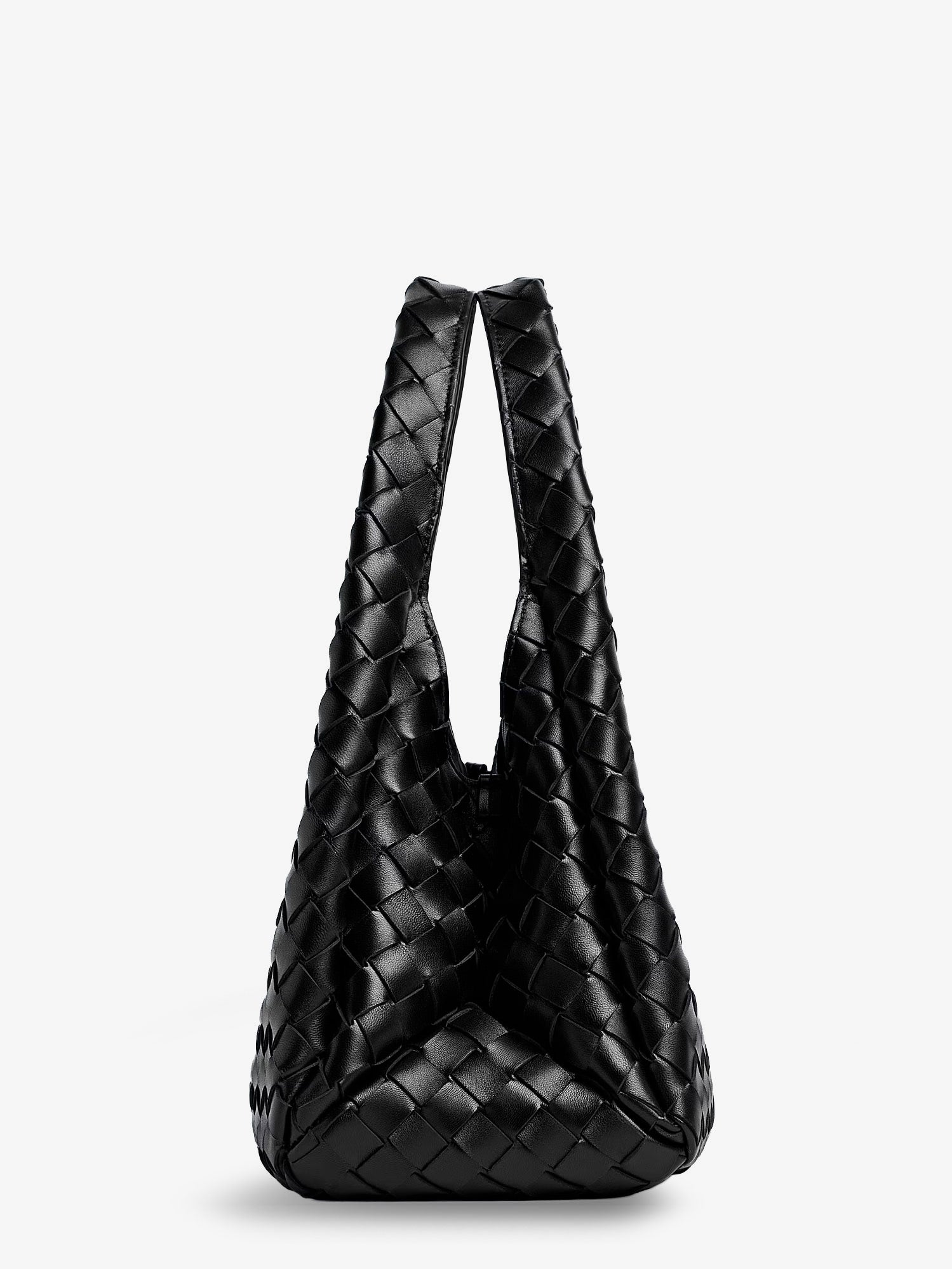Bottega Veneta Women Campana Leather Shoulder Bag With Intrecciato Motif BOTTEGA VENETA
