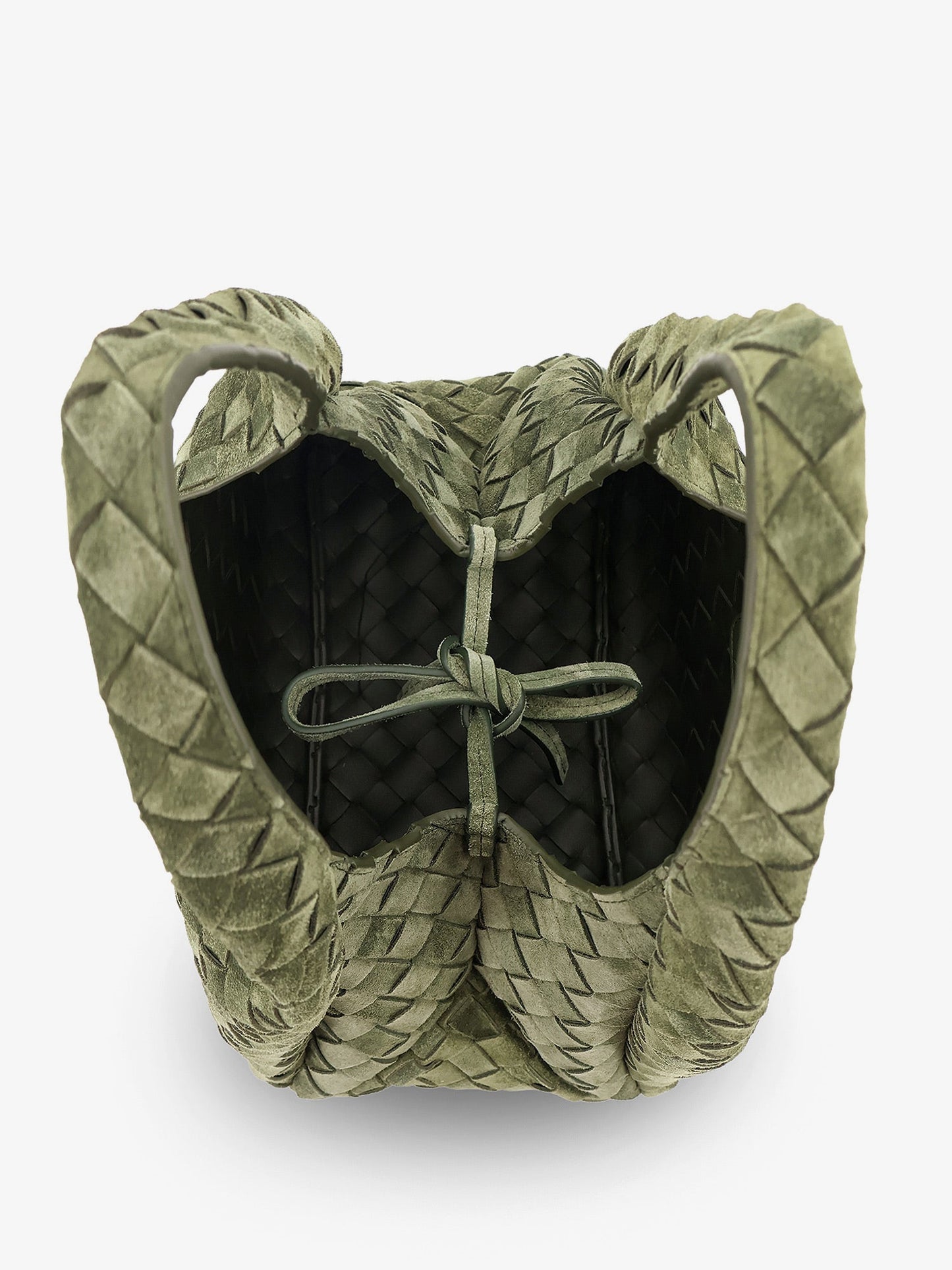 Bottega Veneta Women Campana Intrecciato Suede Shoulder Bag BOTTEGA VENETA