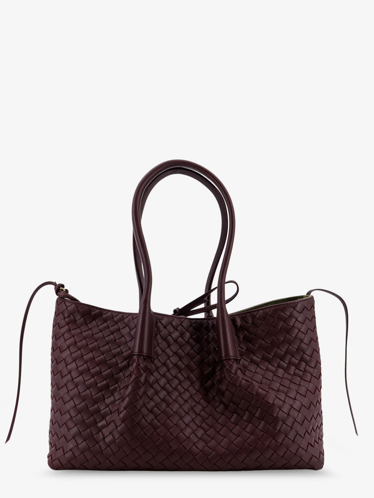 Bottega Veneta Women Pinacoteca Leather Handbag With Intrecciato Motif BOTTEGA VENETA