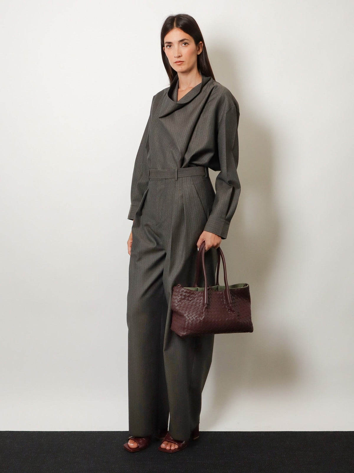 Bottega Veneta Women Pinacoteca Leather Handbag With Intrecciato Motif BOTTEGA VENETA