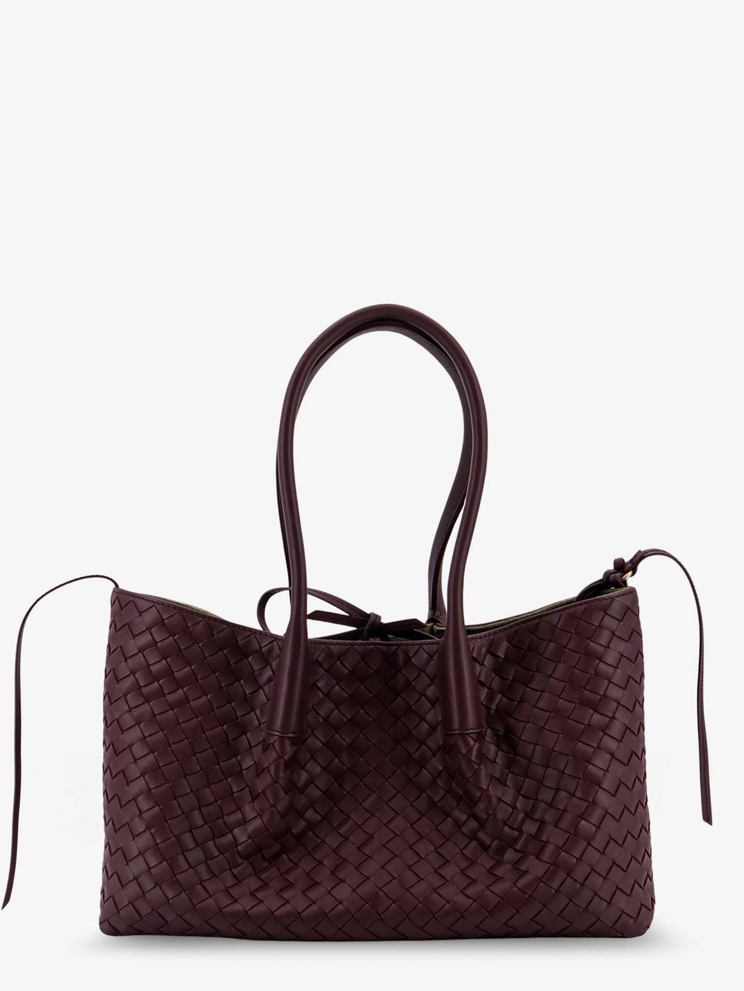 Bottega Veneta Women Pinacoteca Leather Handbag With Intrecciato Motif BOTTEGA VENETA