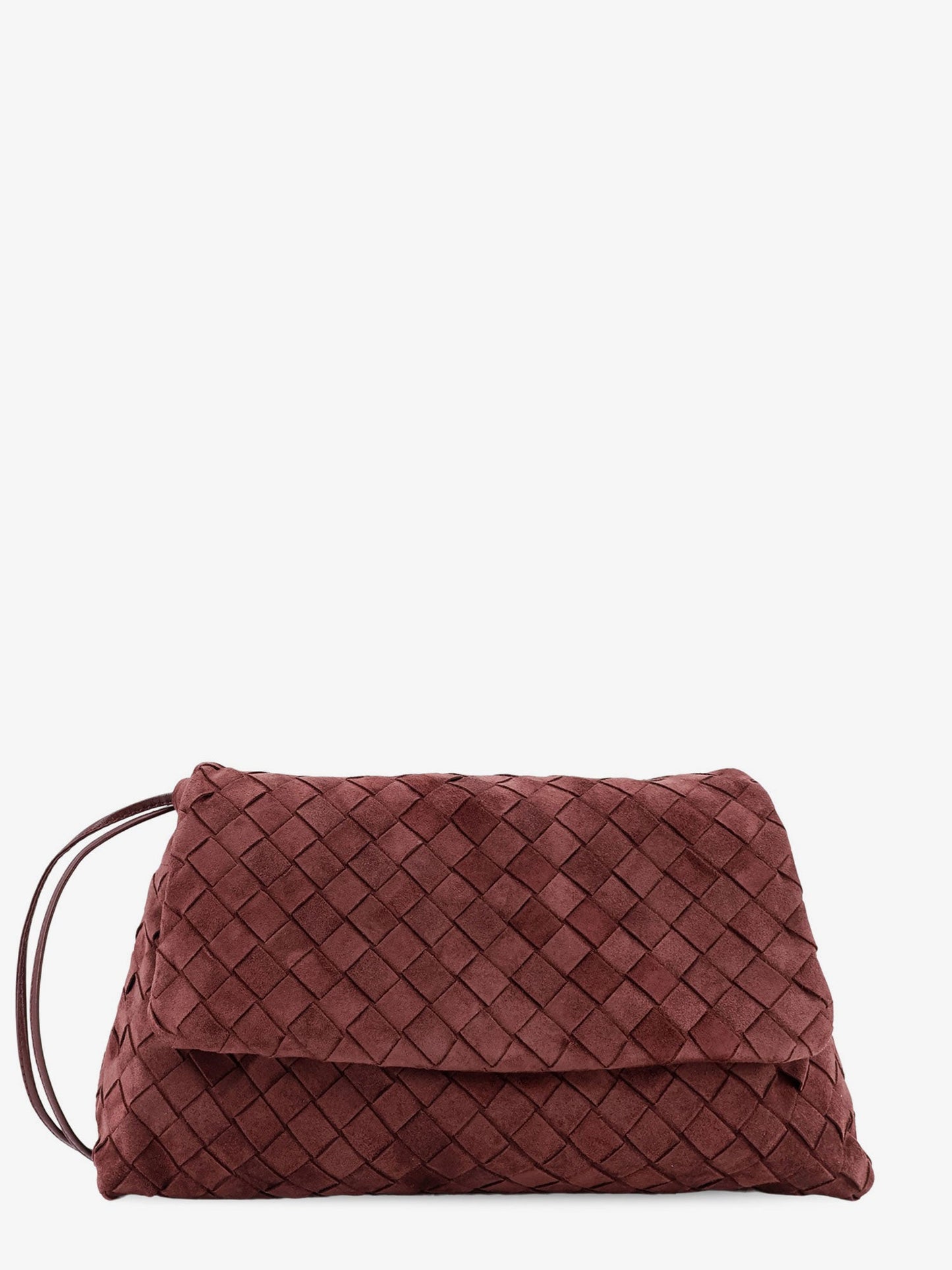 Bottega Veneta Women Suede Giorno Crossbody Bag With Intrecciato Motif BOTTEGA VENETA