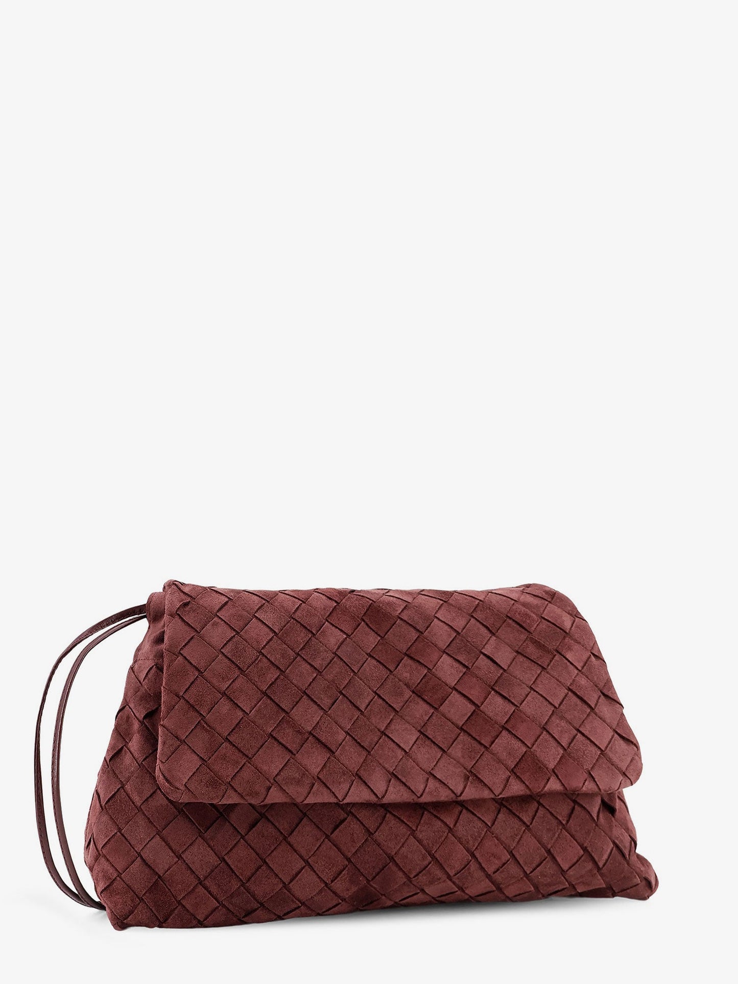 Bottega Veneta Women Suede Giorno Crossbody Bag With Intrecciato Motif BOTTEGA VENETA