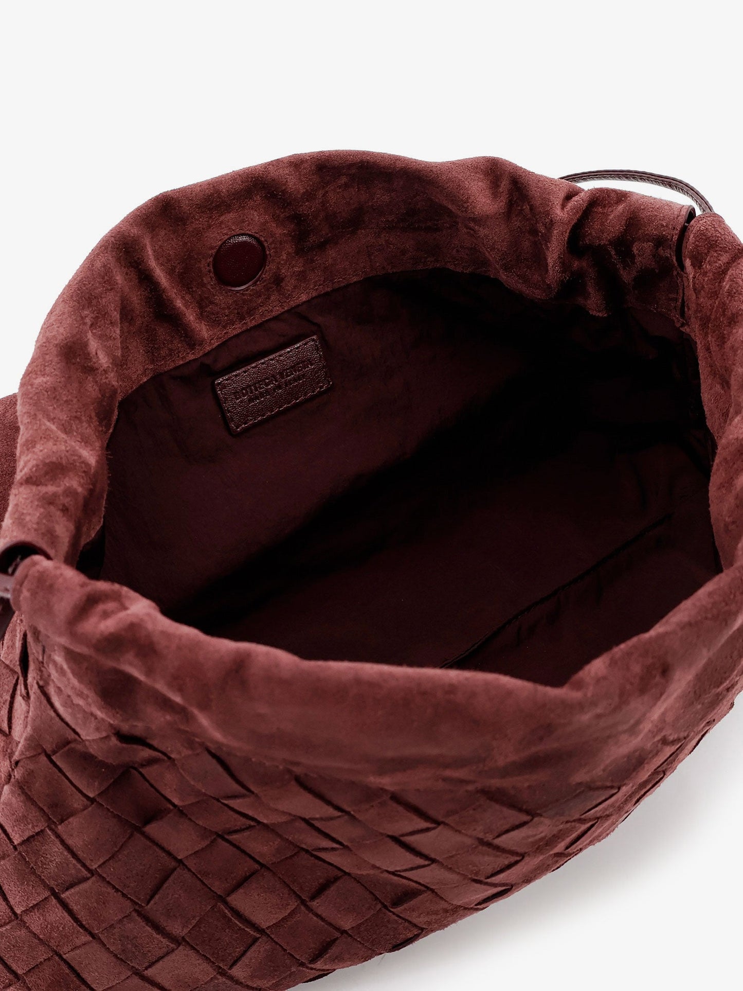 Bottega Veneta Women Suede Giorno Crossbody Bag With Intrecciato Motif BOTTEGA VENETA