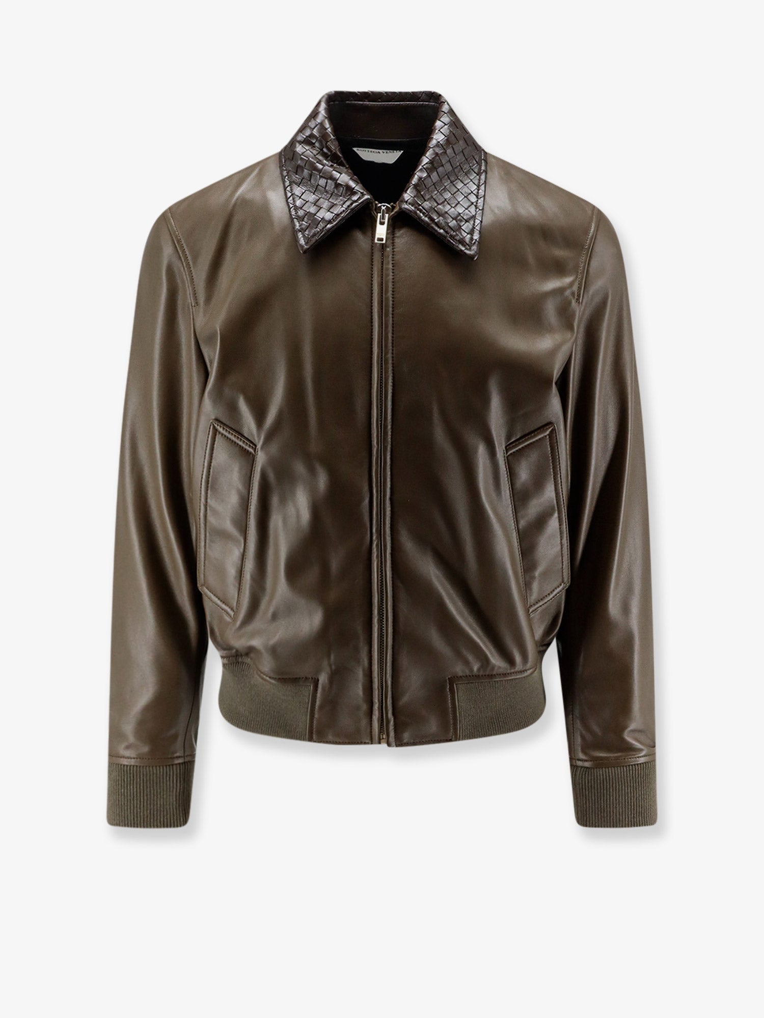 Bottega Veneta Women Leather Jacket With Ibntrecciato Detail BOTTEGA VENETA