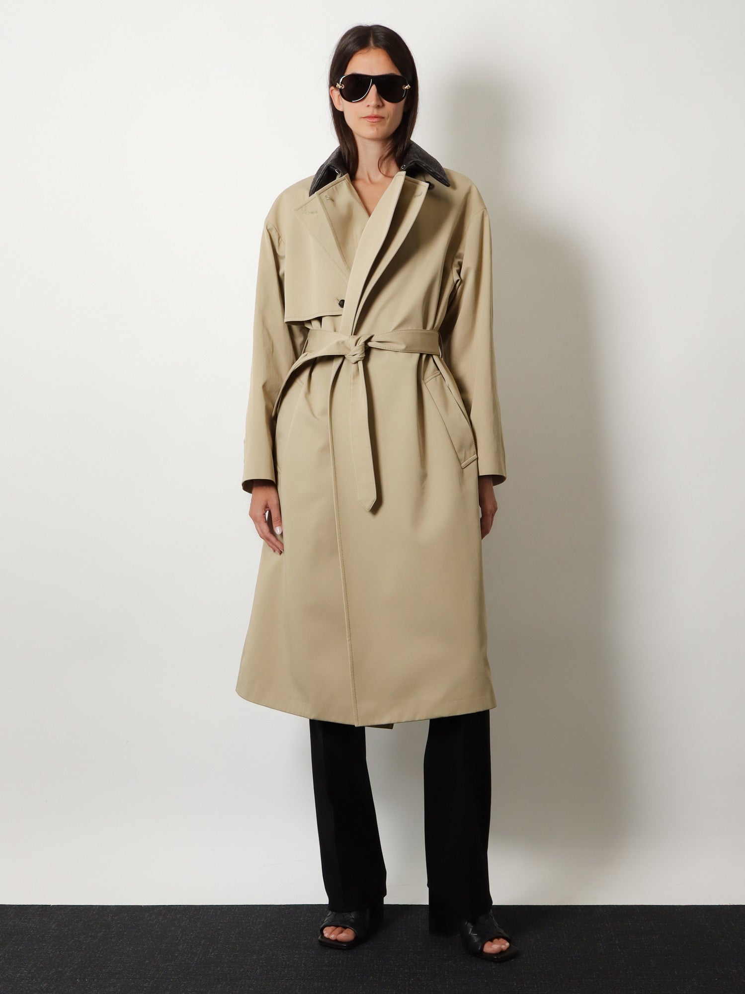 Bottega Veneta Women Light Cotton Trench BOTTEGA VENETA