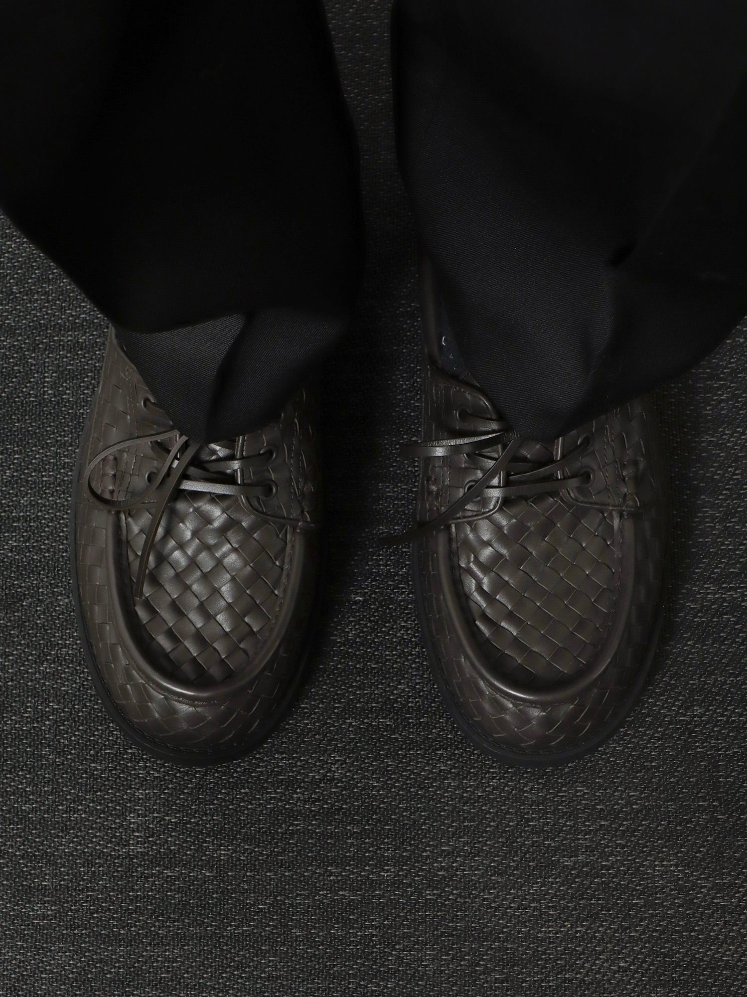 Bottega Veneta Men Pier Intrecciato Leather Boat Shoes BOTTEGA VENETA