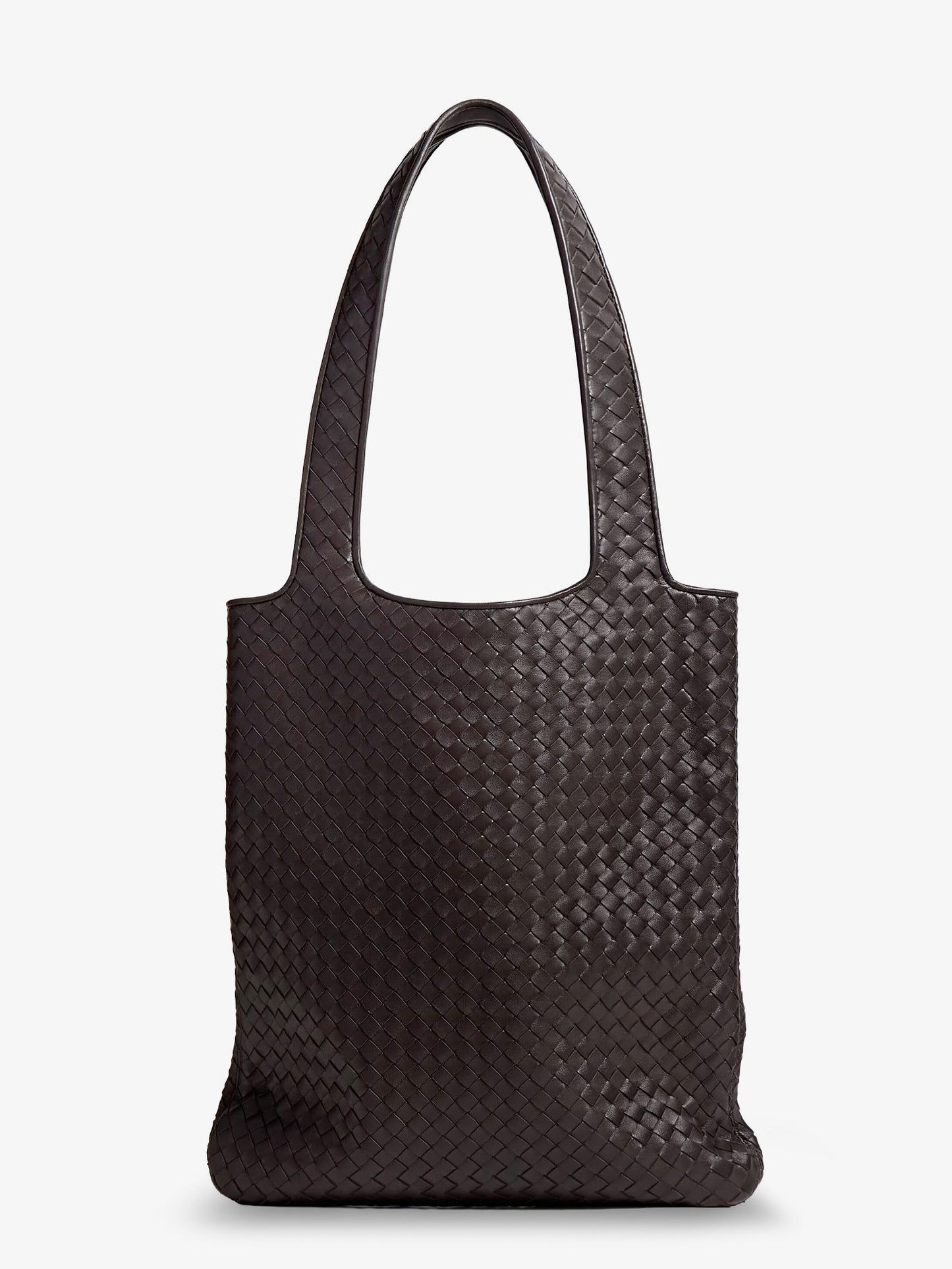 Bottega Veneta Men Veneto Leather Shoulder Bag With Intrecciato Motif BOTTEGA VENETA