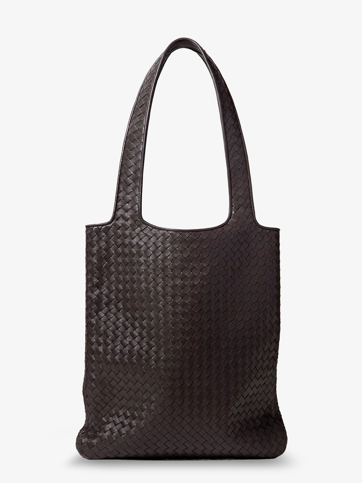 Bottega Veneta Men Veneto Leather Shoulder Bag With Intrecciato Motif BOTTEGA VENETA