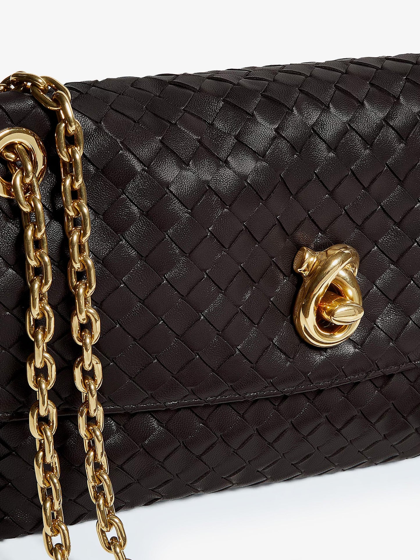 Bottega Veneta Women Madison Leather Shoulder Bag With Knot Detail BOTTEGA VENETA