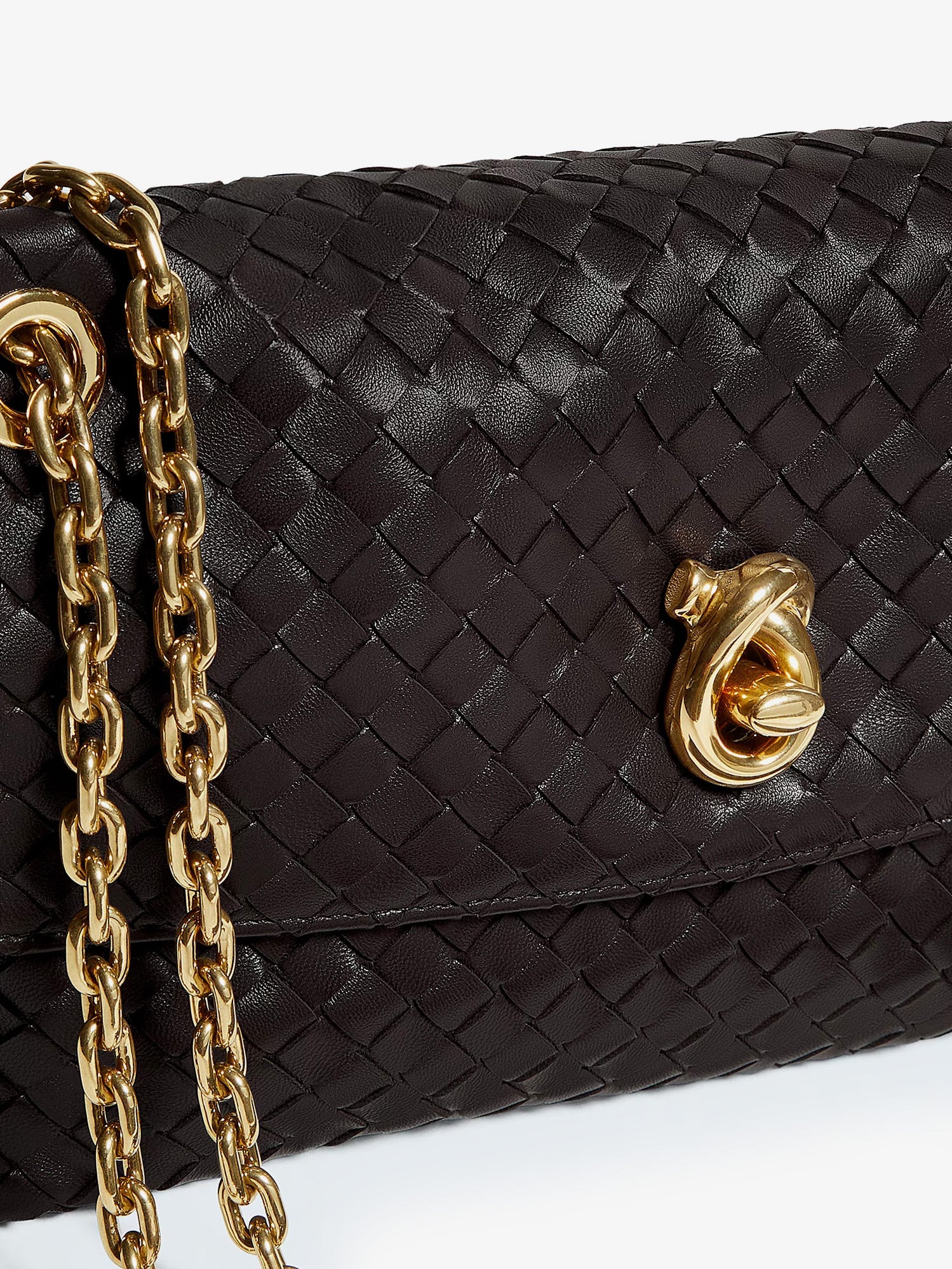 Bottega Veneta Women Madison Leather Shoulder Bag With Knot Detail BOTTEGA VENETA