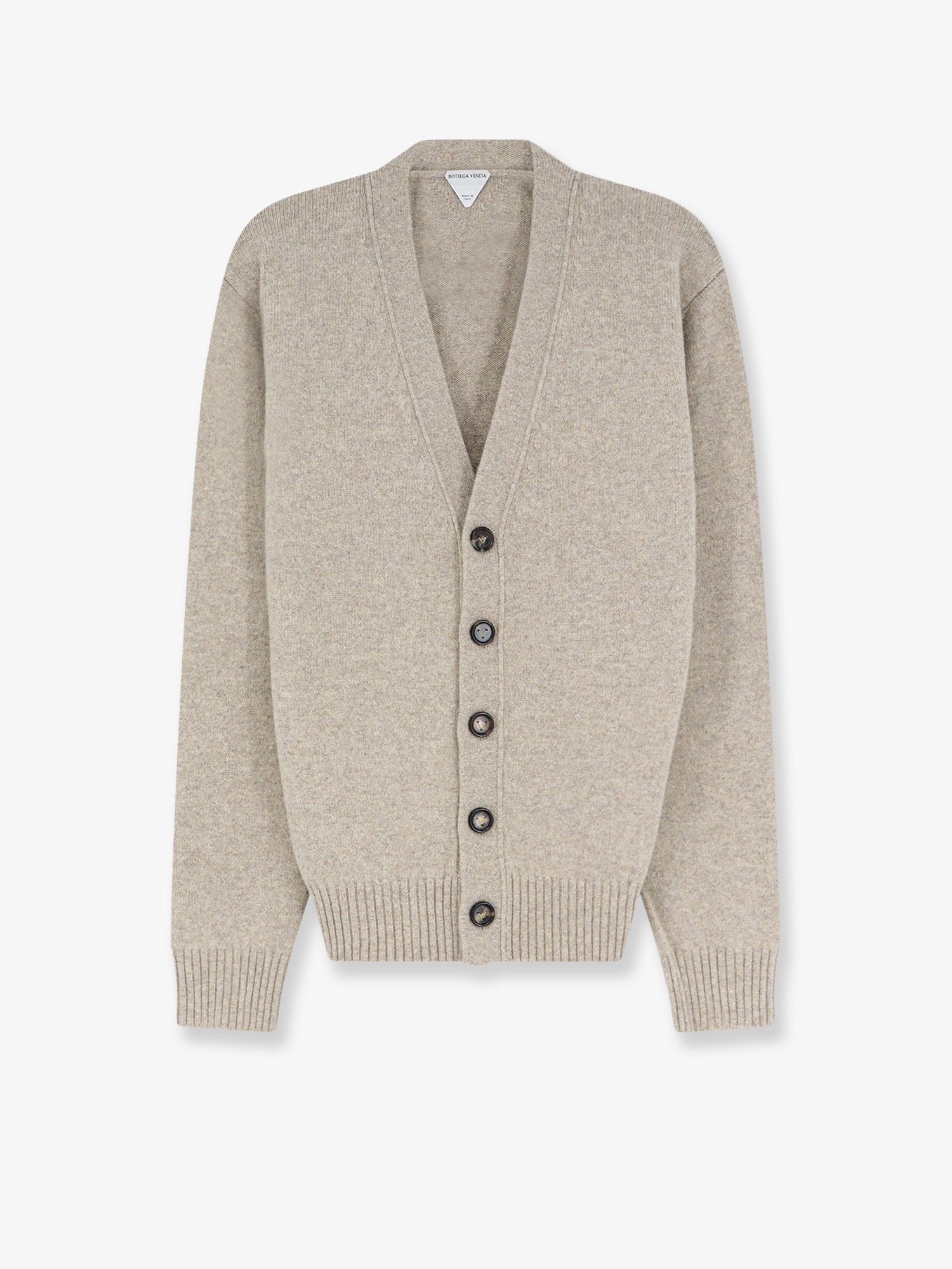 Bottega Veneta Men Cashmere Blend Cardigan With Intreccio Patch BOTTEGA VENETA