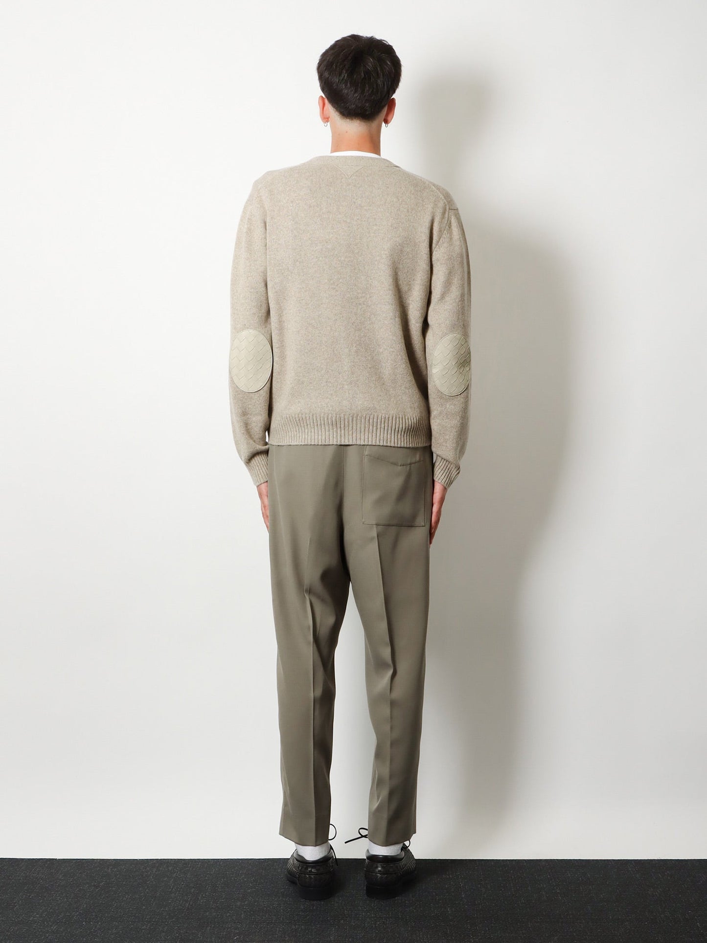 Bottega Veneta Men Cashmere Blend Cardigan With Intreccio Patch BOTTEGA VENETA