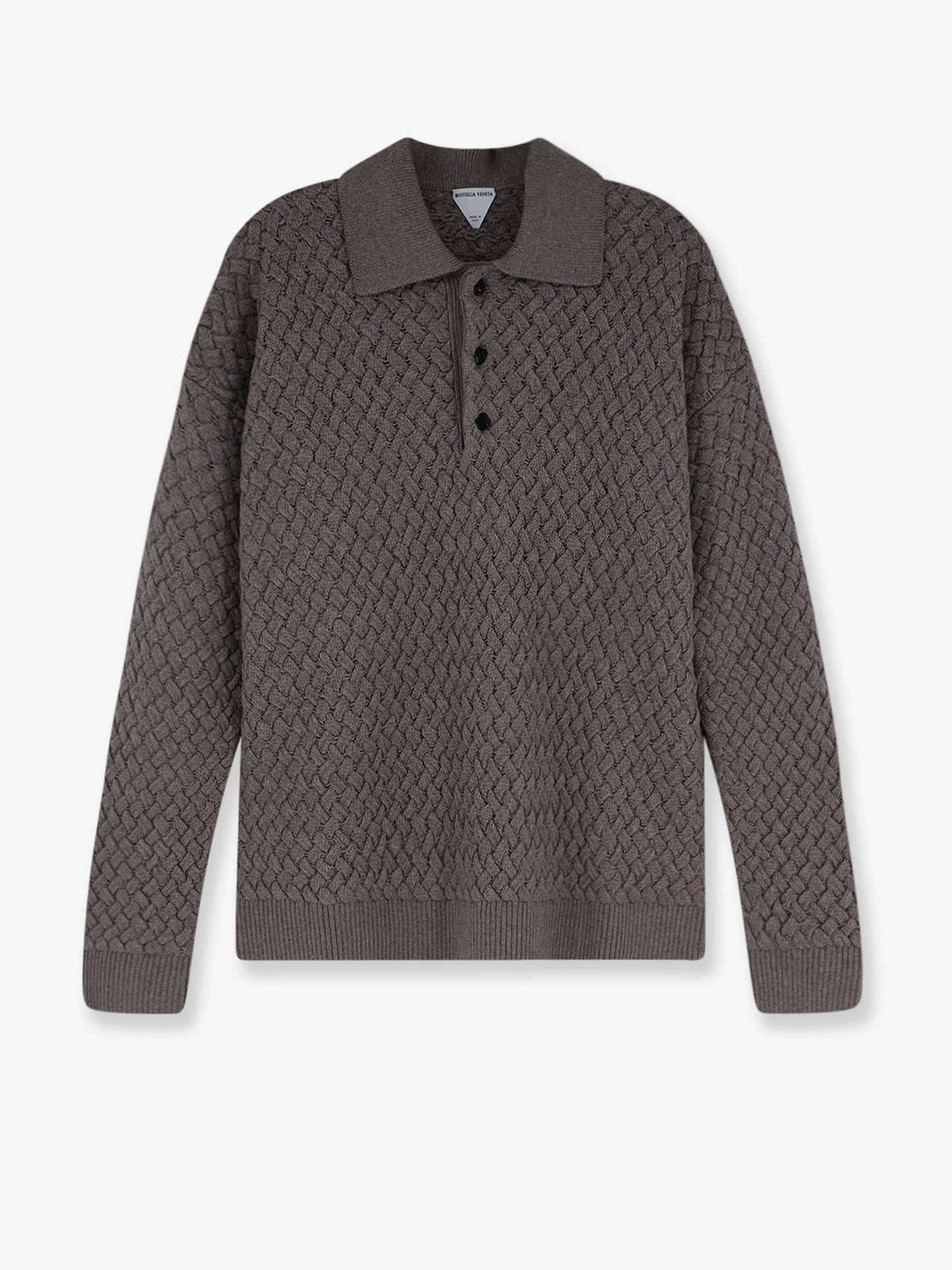 Bottega Veneta Men Wool Sweater With Intrecciato Motif BOTTEGA VENETA