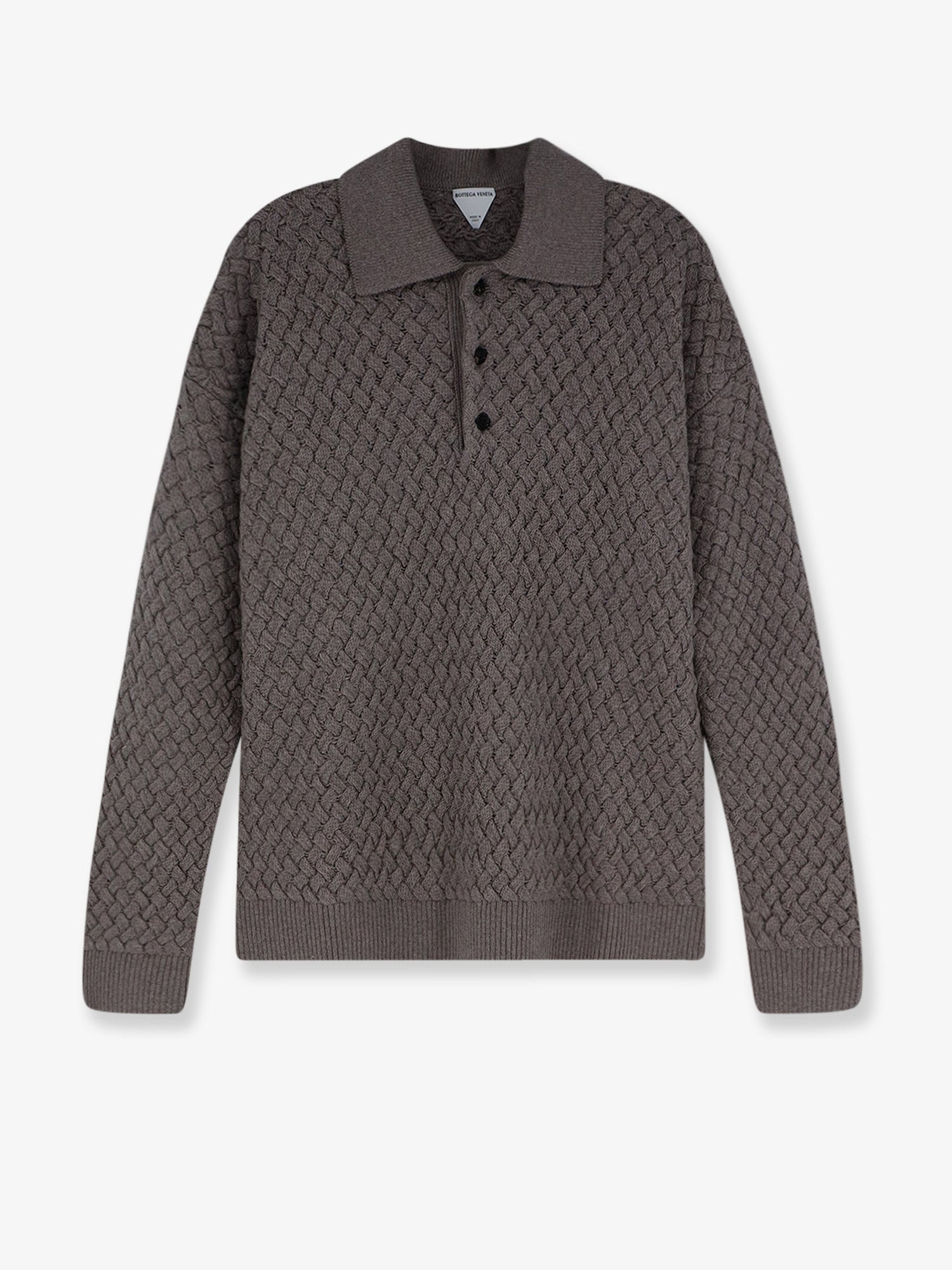 Bottega Veneta Men Wool Sweater With Intrecciato Motif BOTTEGA VENETA