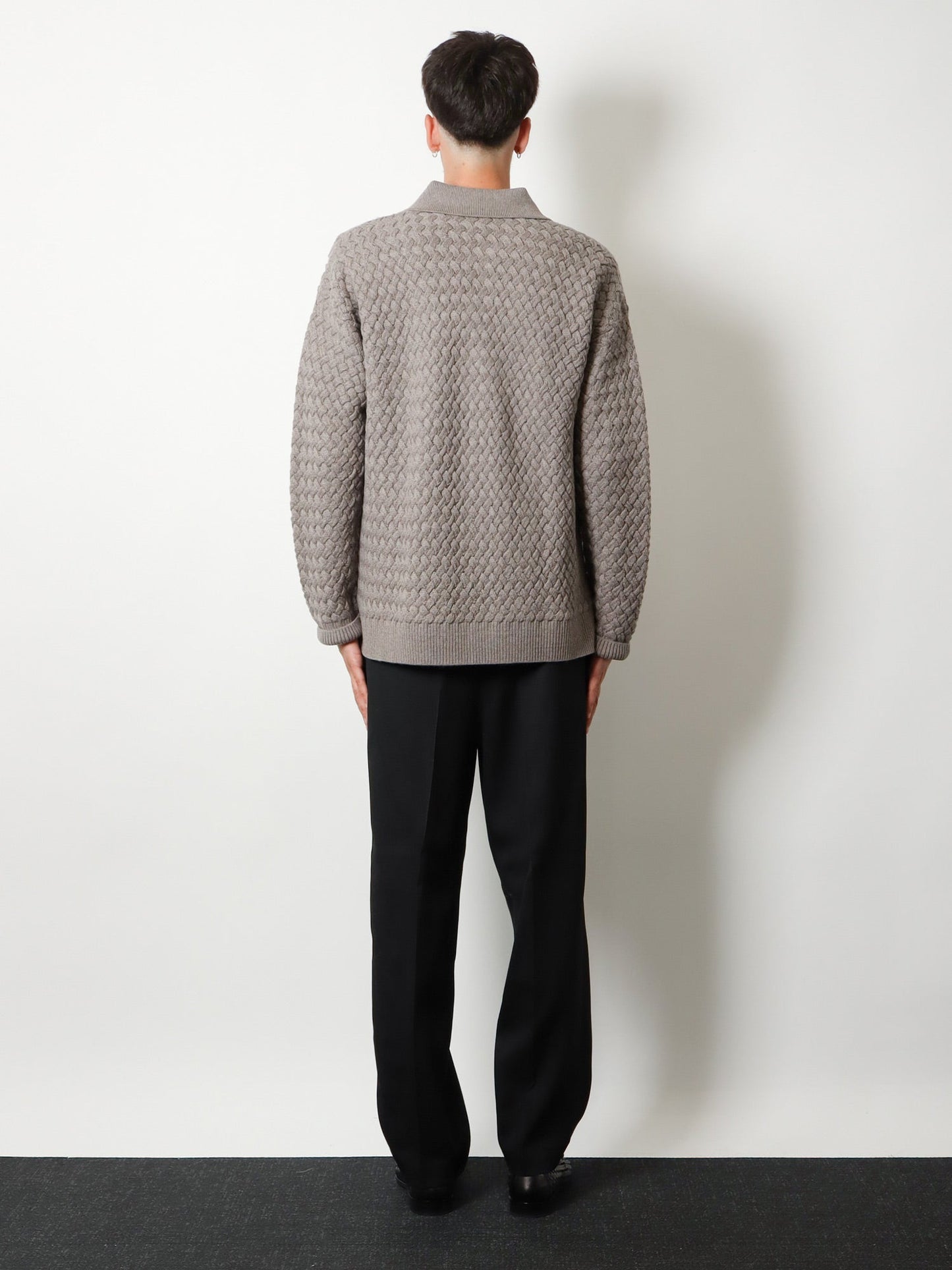 Bottega Veneta Men Wool Sweater With Intrecciato Motif BOTTEGA VENETA