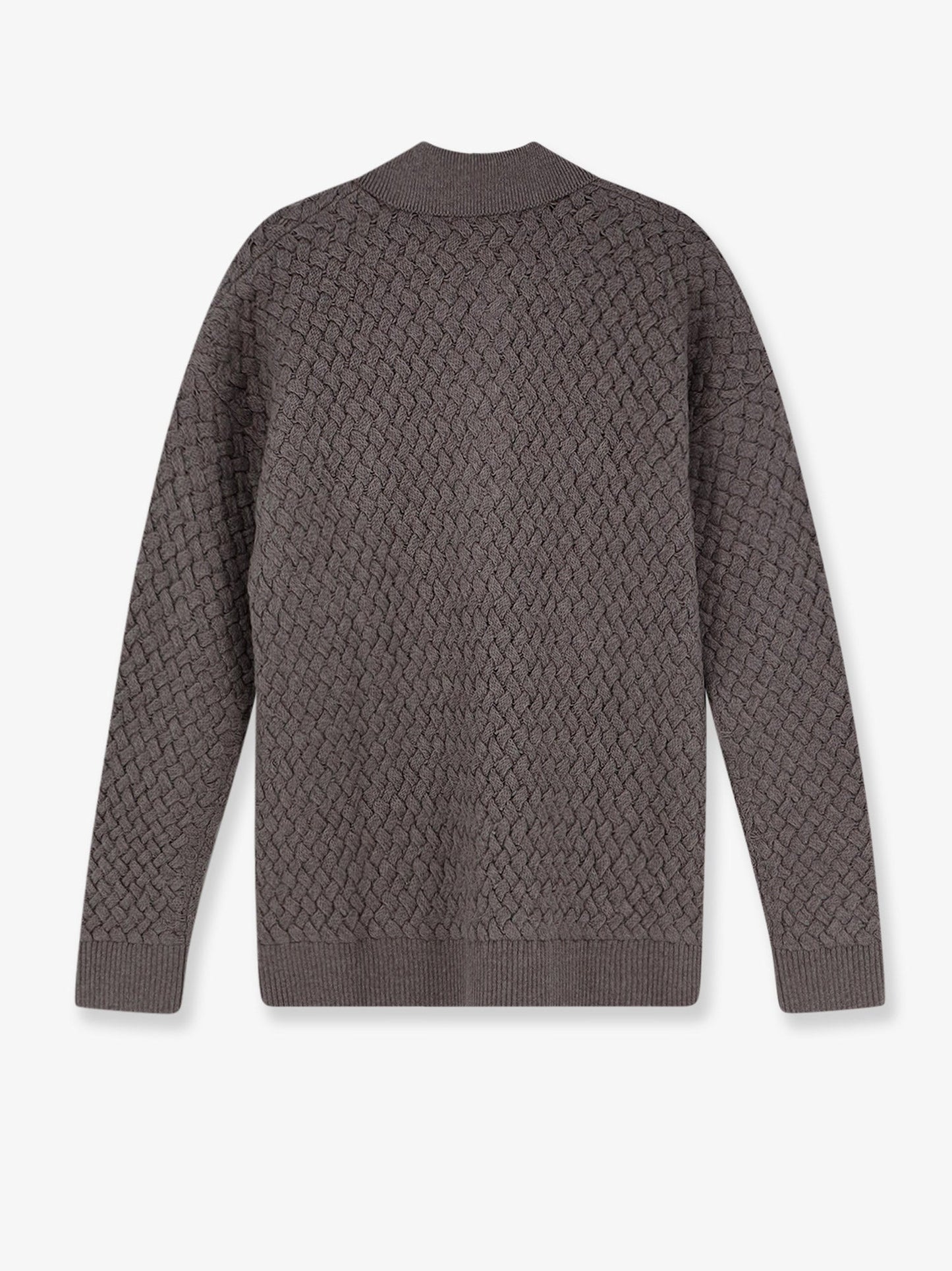 Bottega Veneta Men Wool Sweater With Intrecciato Motif BOTTEGA VENETA