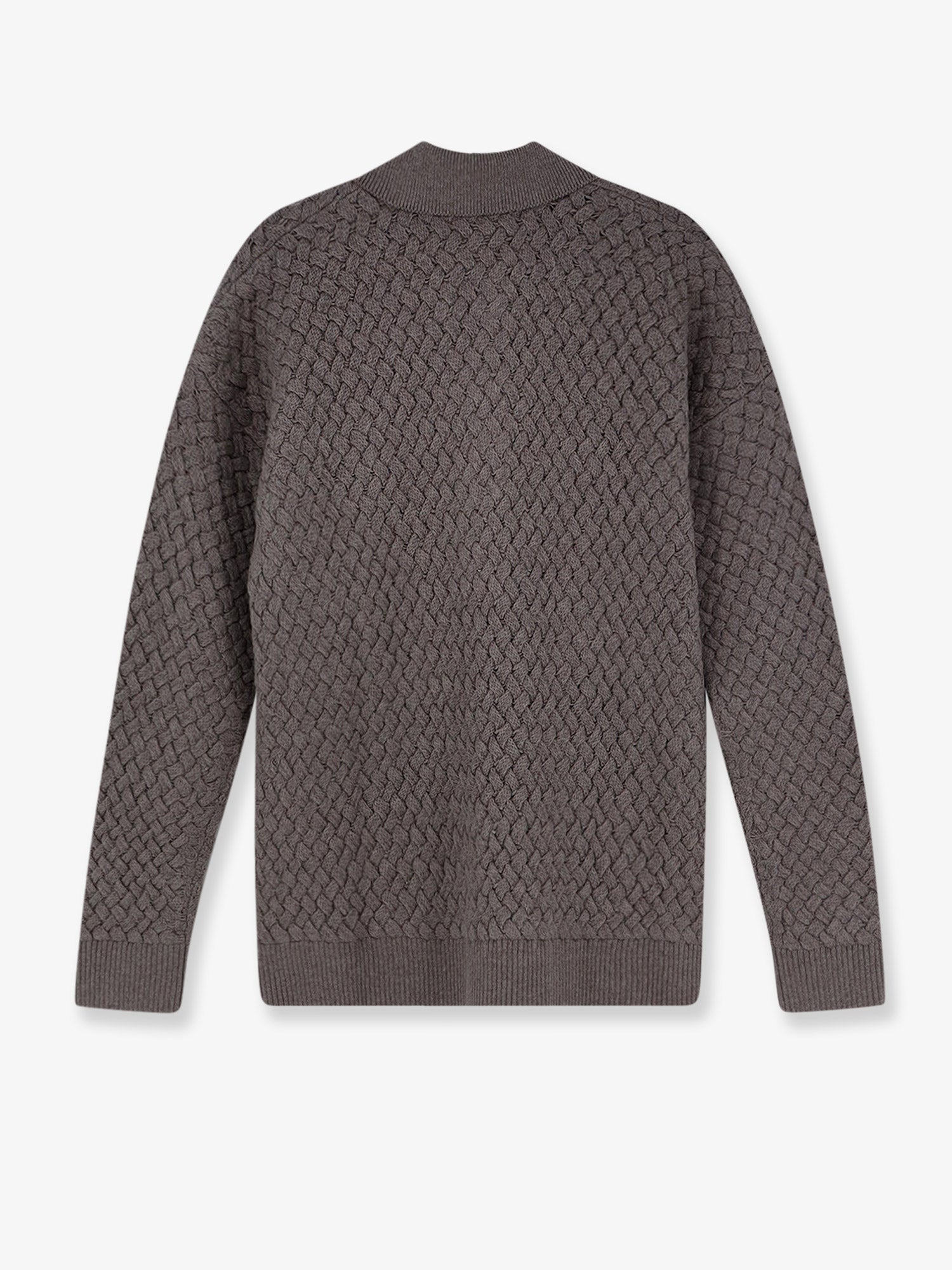 Bottega Veneta Men Wool Sweater With Intrecciato Motif BOTTEGA VENETA