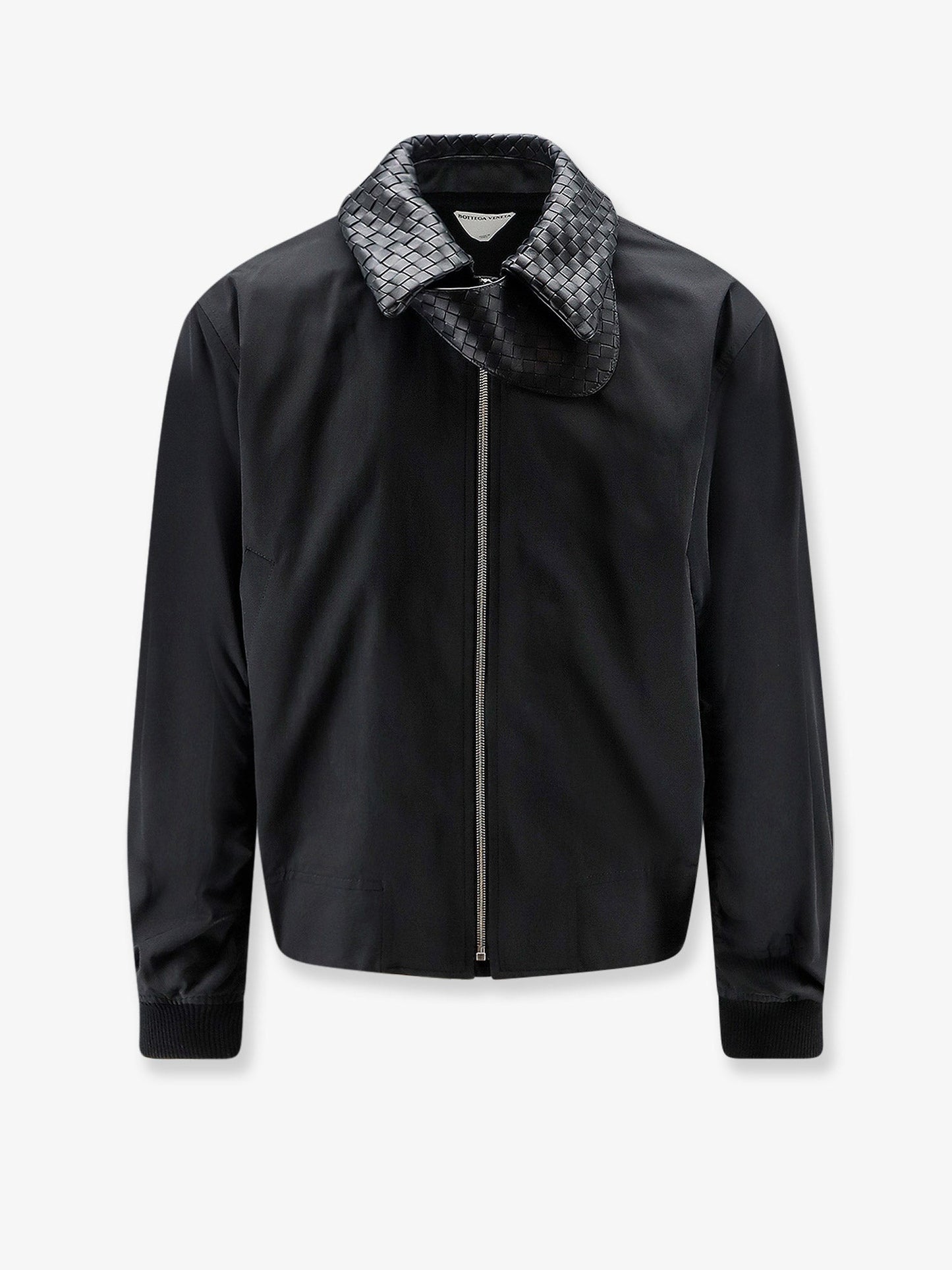 Bottega Veneta Men Nylon And Cotton Jacket With Intrecciato Details BOTTEGA VENETA