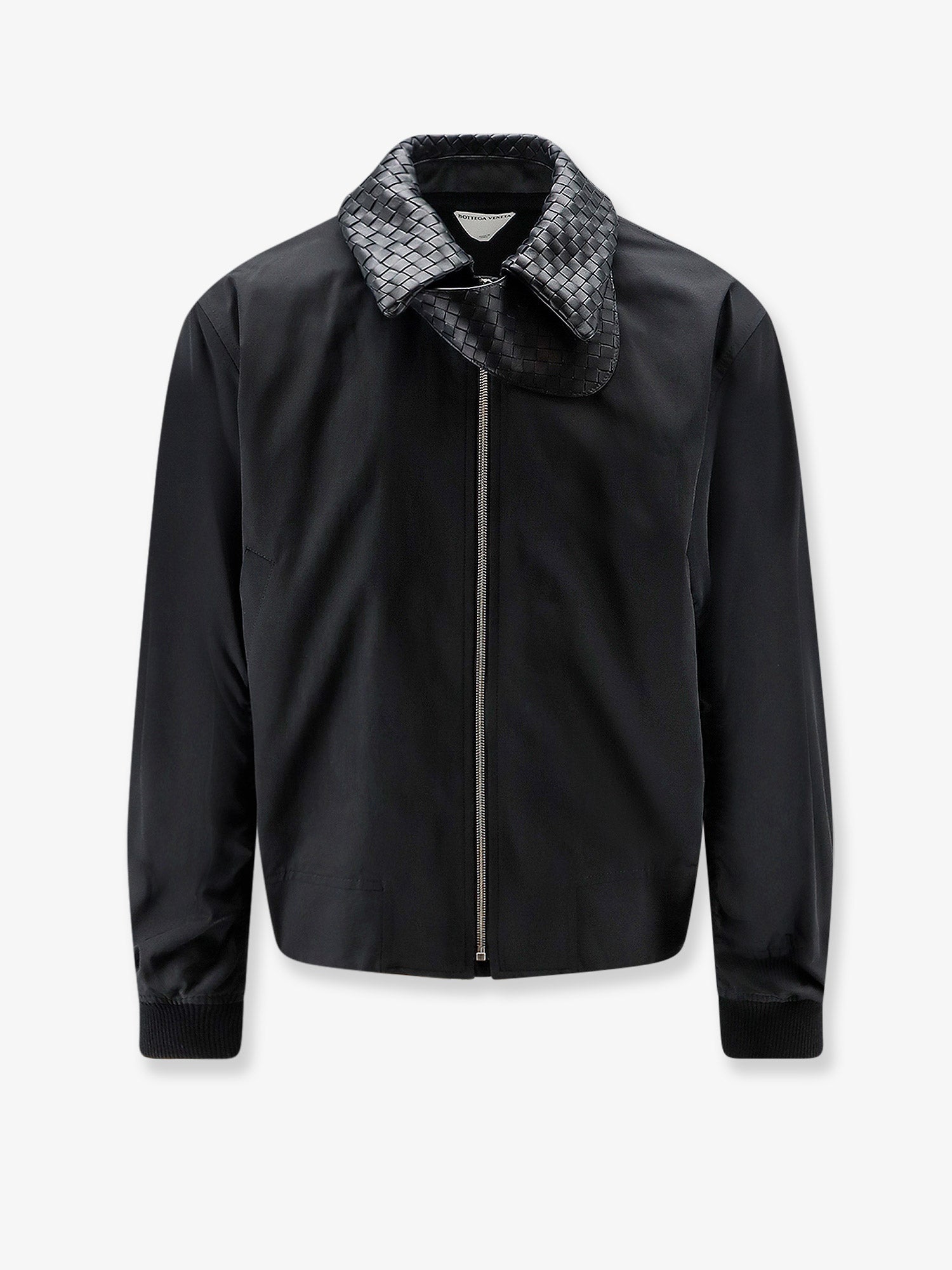 Bottega Veneta Men Nylon And Cotton Jacket With Intrecciato Details BOTTEGA VENETA