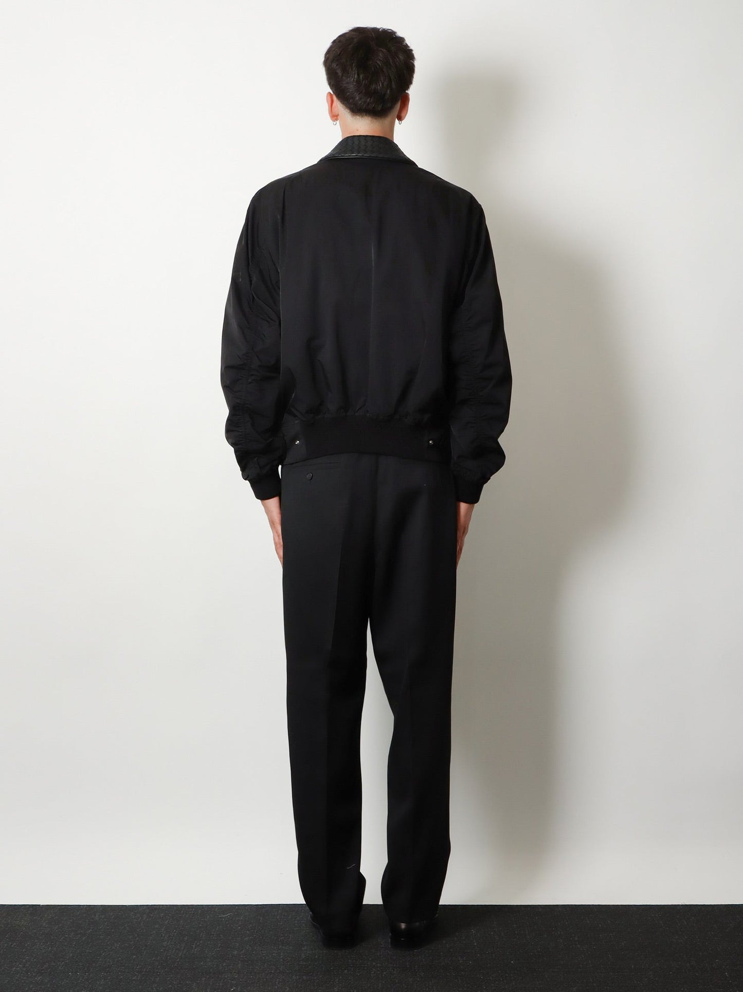 Bottega Veneta Men Nylon And Cotton Jacket With Intrecciato Details BOTTEGA VENETA