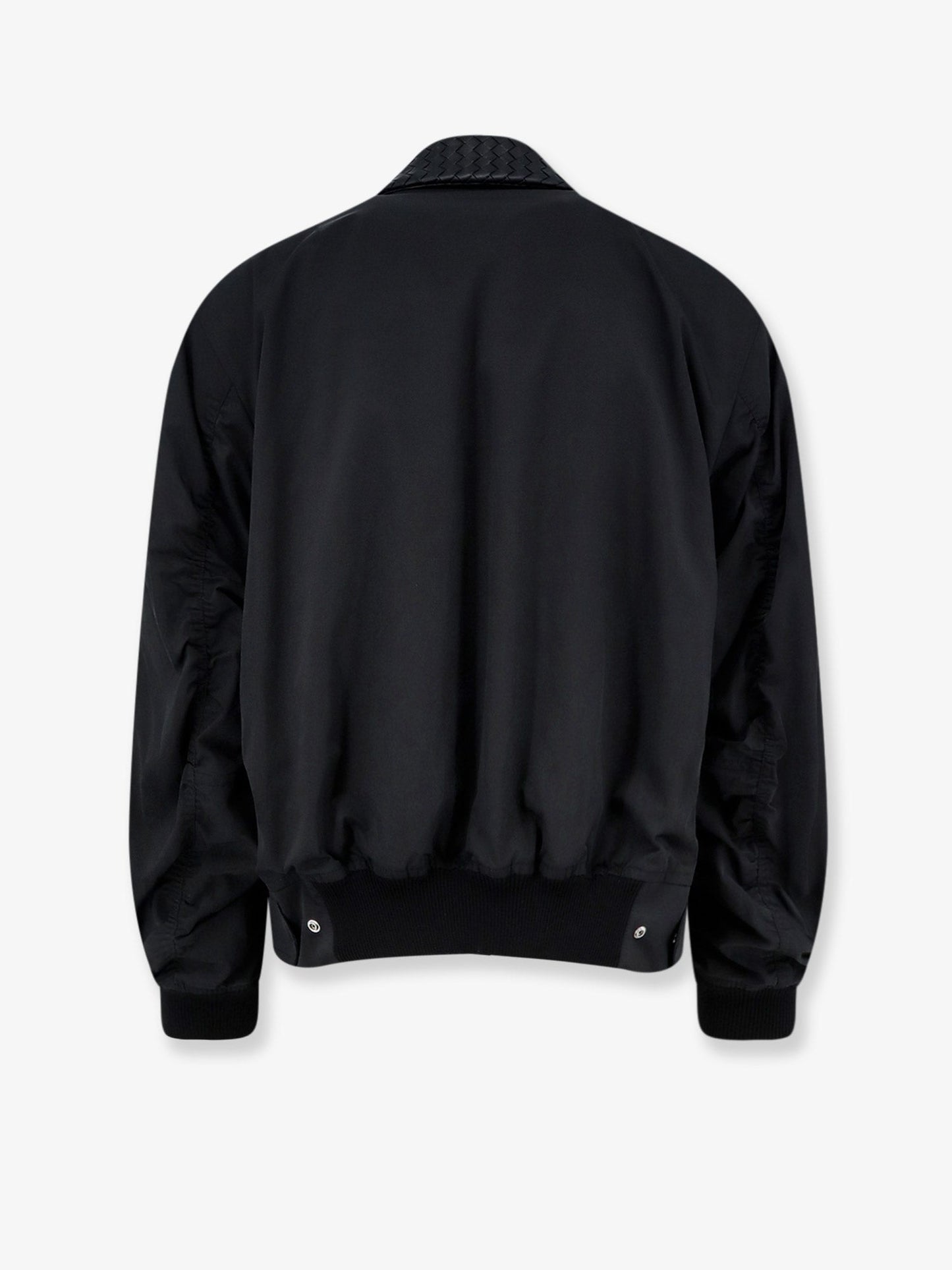 Bottega Veneta Men Nylon And Cotton Jacket With Intrecciato Details BOTTEGA VENETA