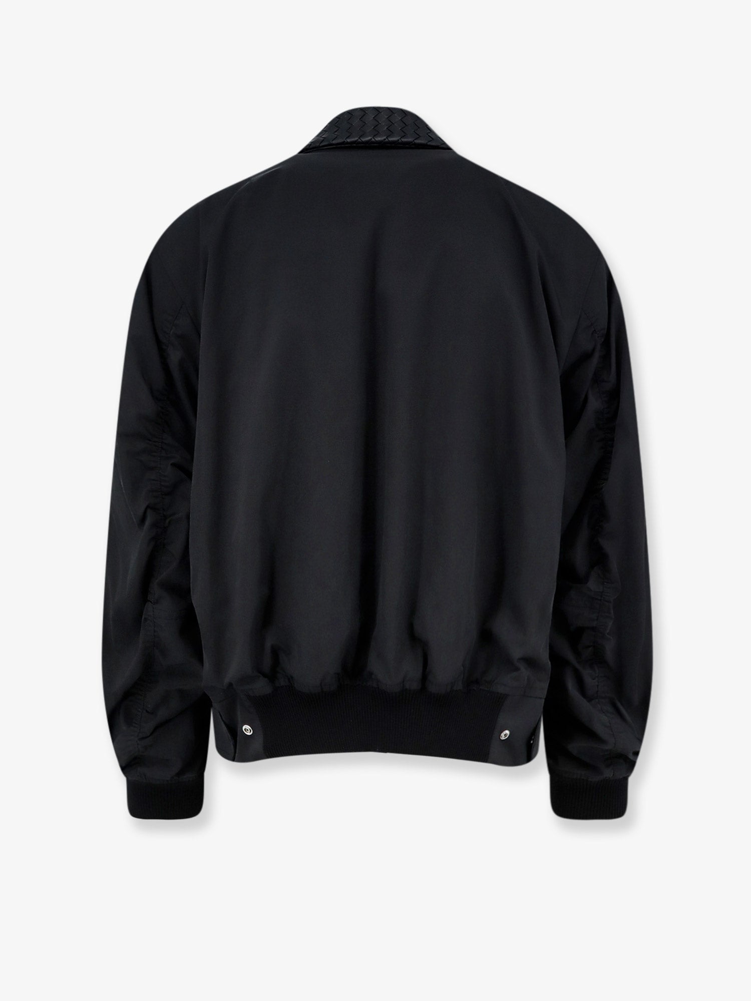Bottega Veneta Men Nylon And Cotton Jacket With Intrecciato Details BOTTEGA VENETA