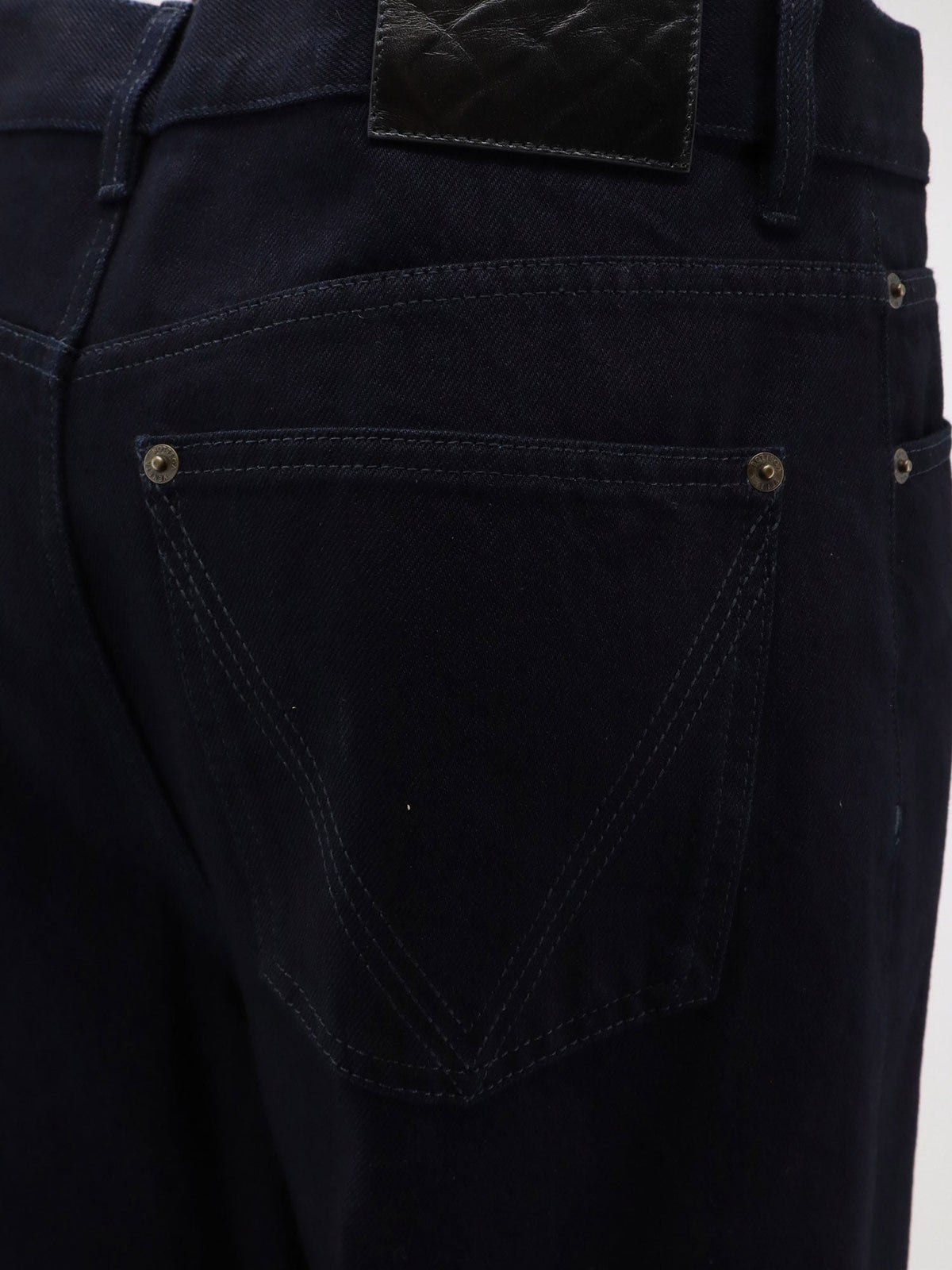 Bottega Veneta Men Jeans With Leather Patch With Embossed Intrecciato Motif BOTTEGA VENETA