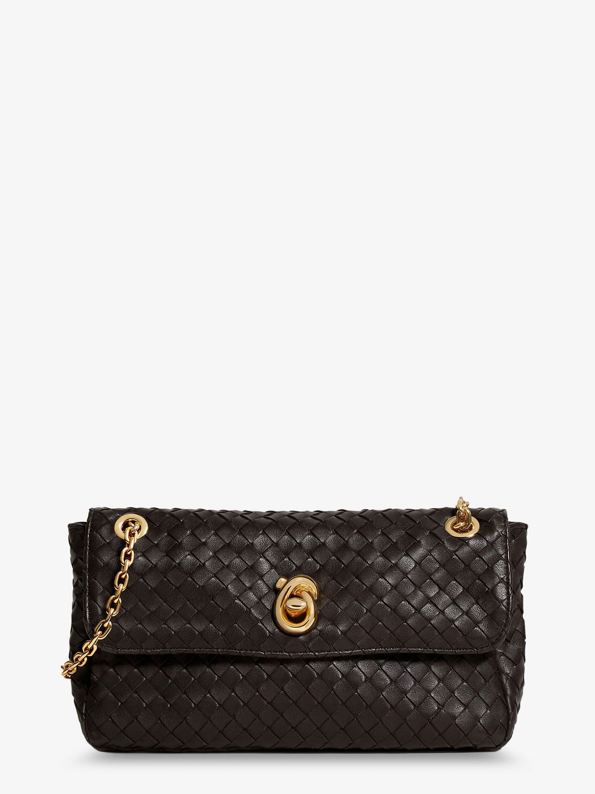 Bottega Veneta Women Madison Leather Crossbody Bag With Intrecciato Motif BOTTEGA VENETA
