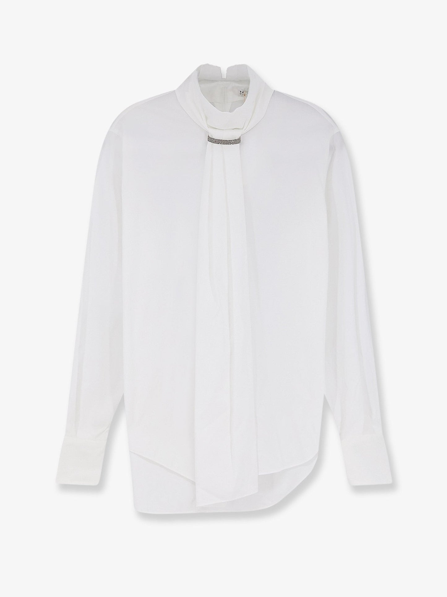 Brunello Cucinelli Women Cotton Blend Shirt With Monili Detail BRUNELLO CUCINELLI