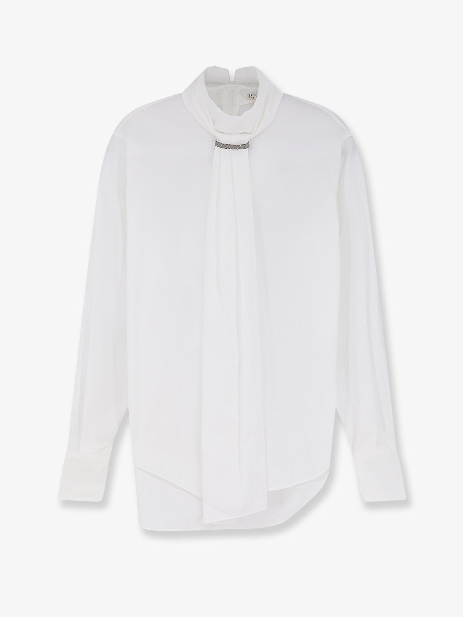 Brunello Cucinelli Women Cotton Blend Shirt With Monili Detail BRUNELLO CUCINELLI