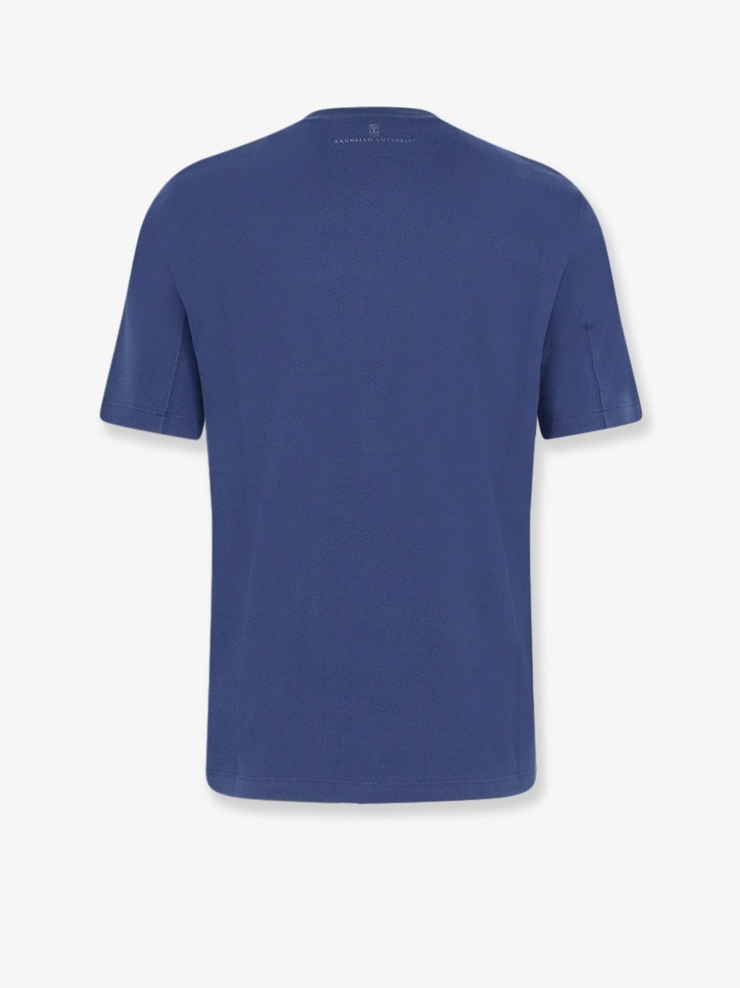 Brunello Cucinelli Men Cotton T-Shirt With Front Embroidery BRUNELLO CUCINELLI