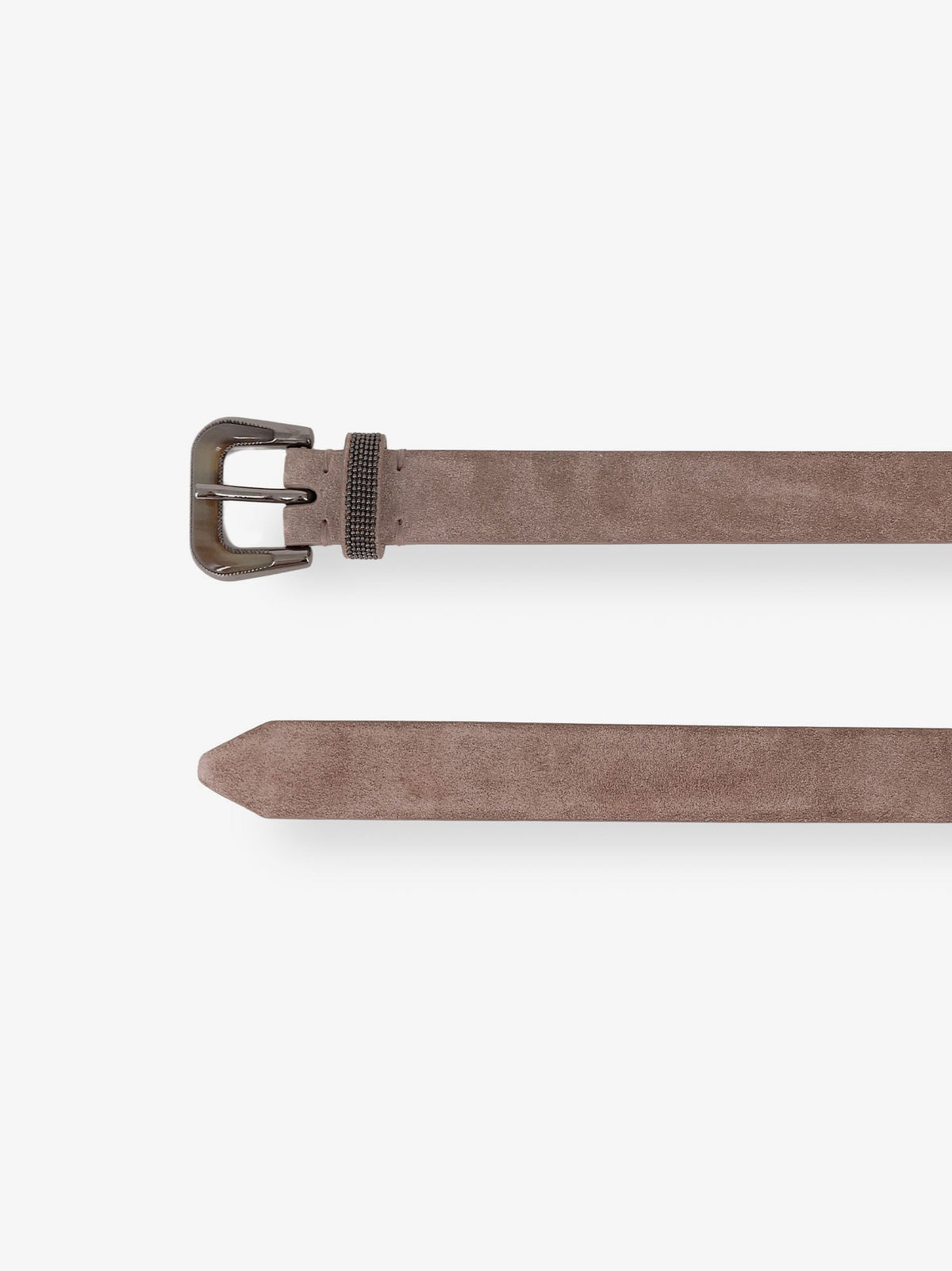 Brunello Cucinelli Women Suede Belt With Monili Loop BRUNELLO CUCINELLI