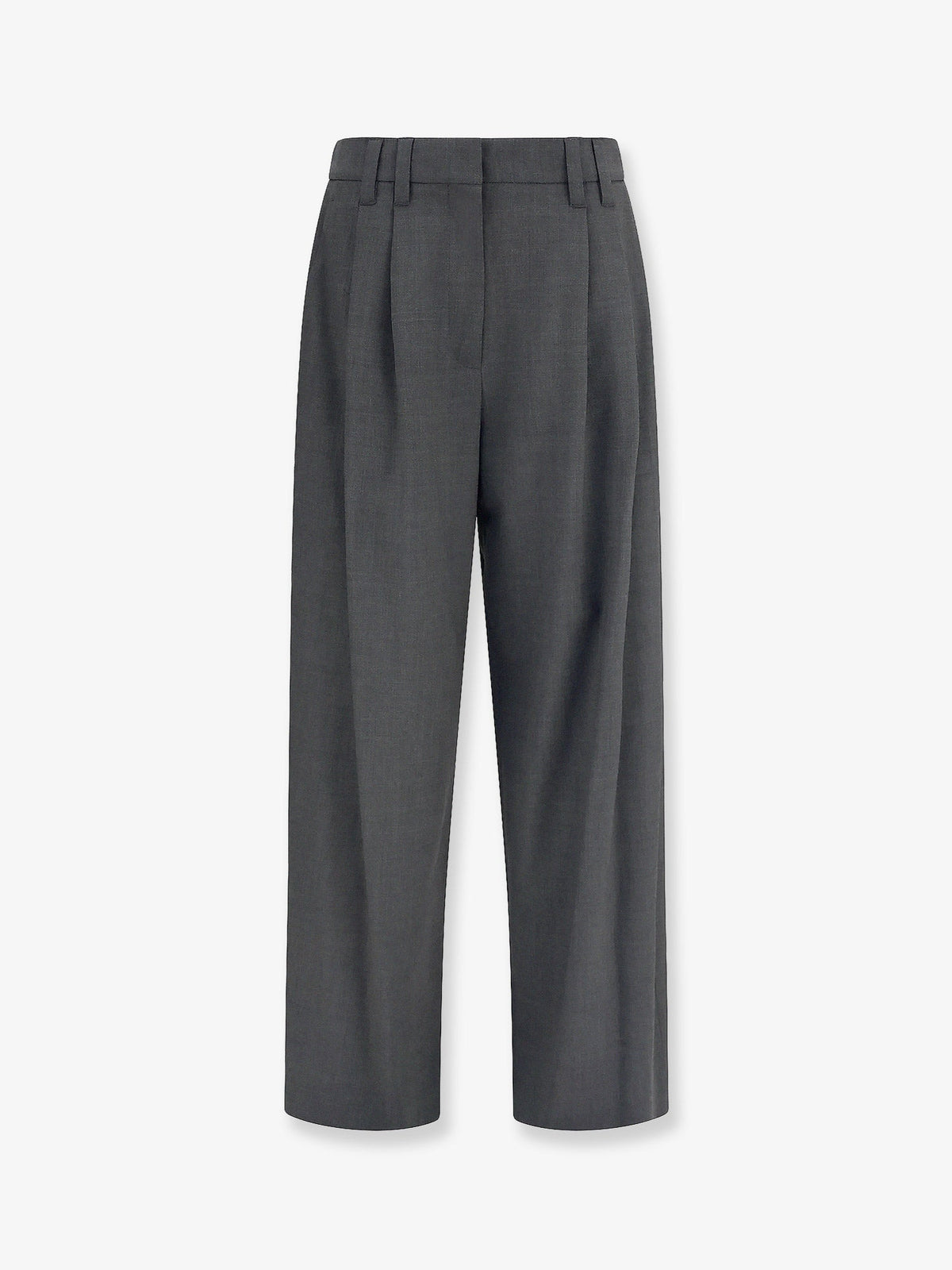 Brunello Cucinelli Women Stretch Virgin Wool Blend Trousers With Monili Detail BRUNELLO CUCINELLI