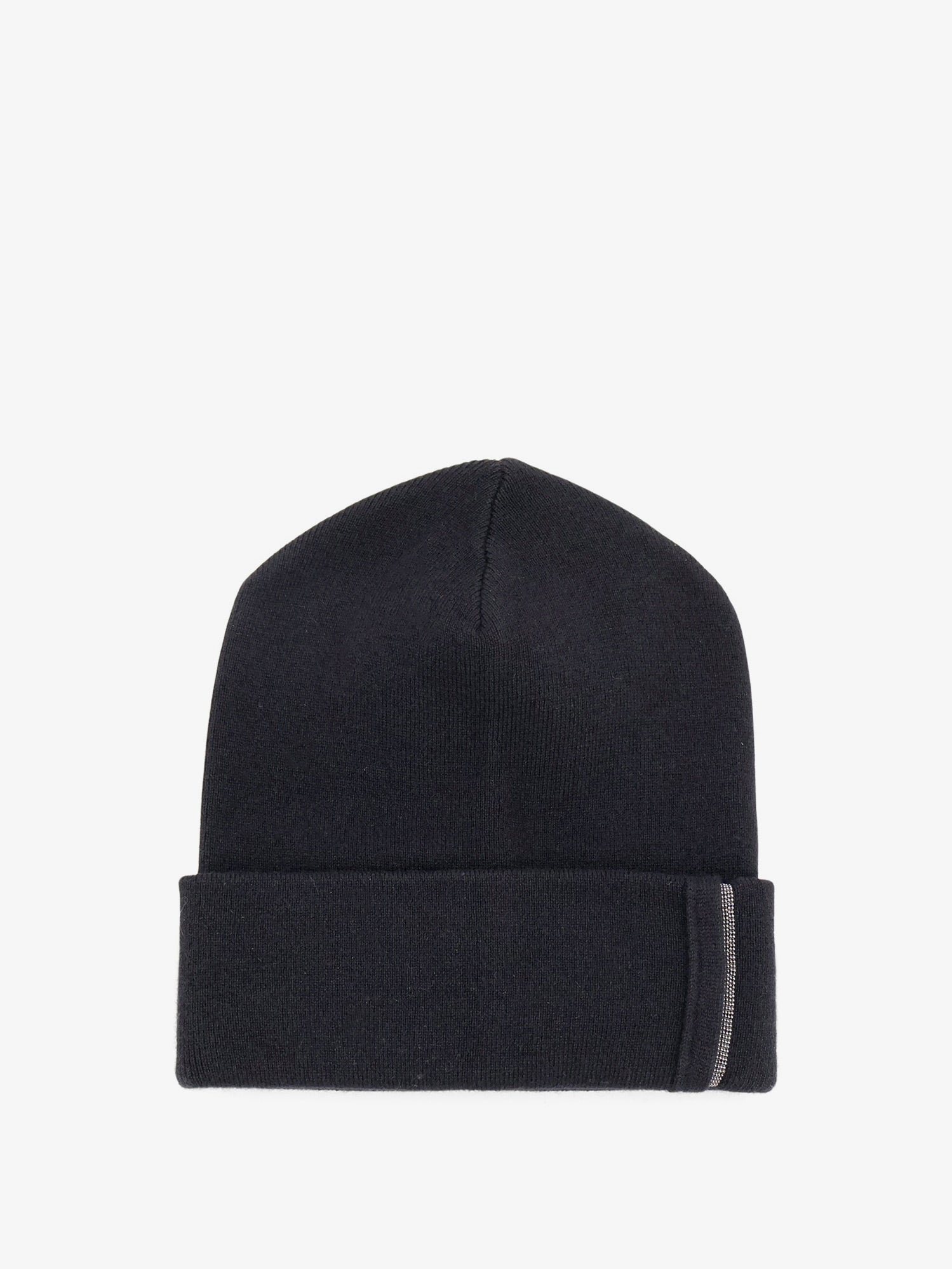 Brunello Cucinelli Women Cashmere Hat With Monili Detail BRUNELLO CUCINELLI
