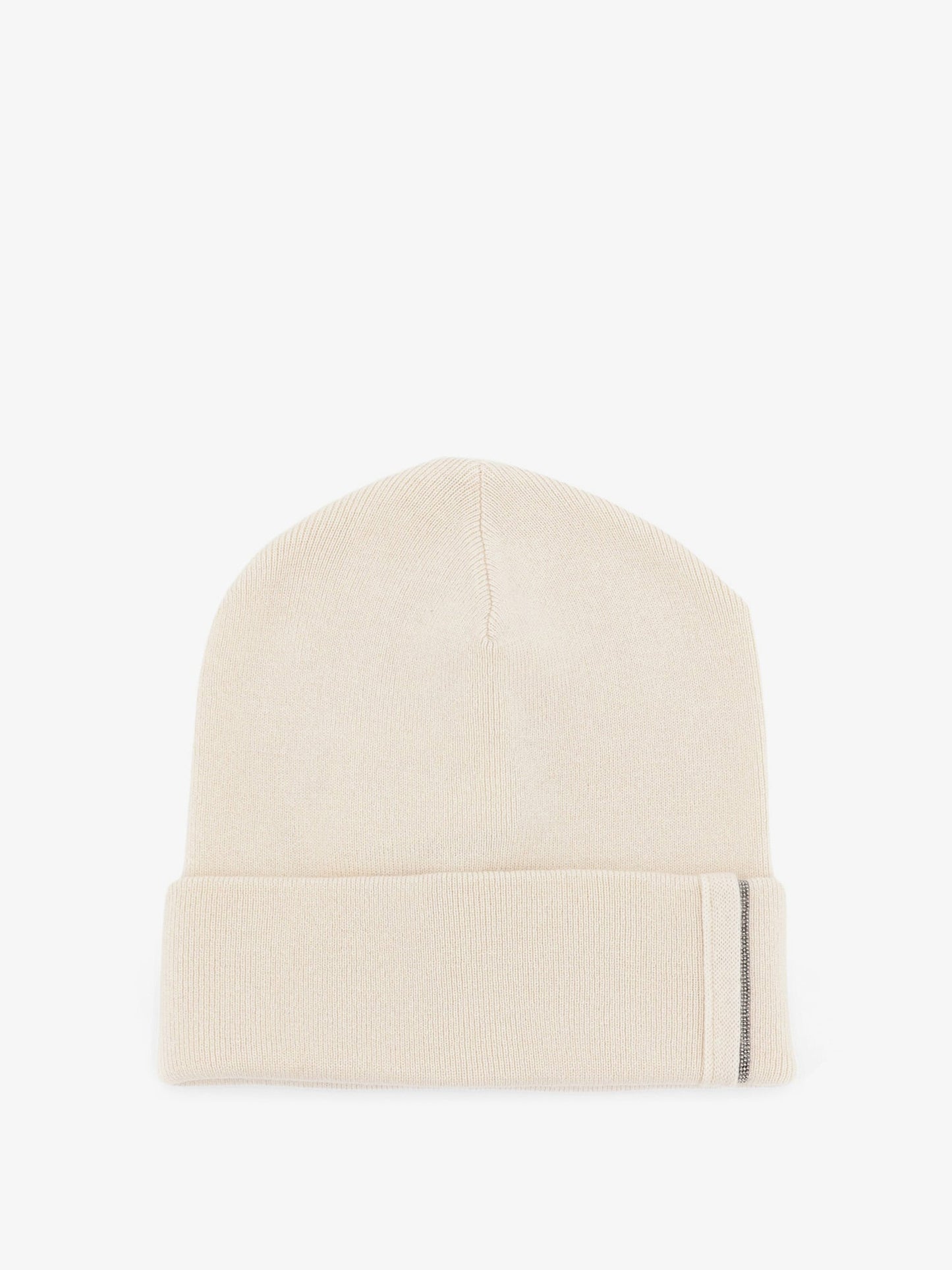 Brunello Cucinelli Women Cashmere Hat With Monili Detail BRUNELLO CUCINELLI