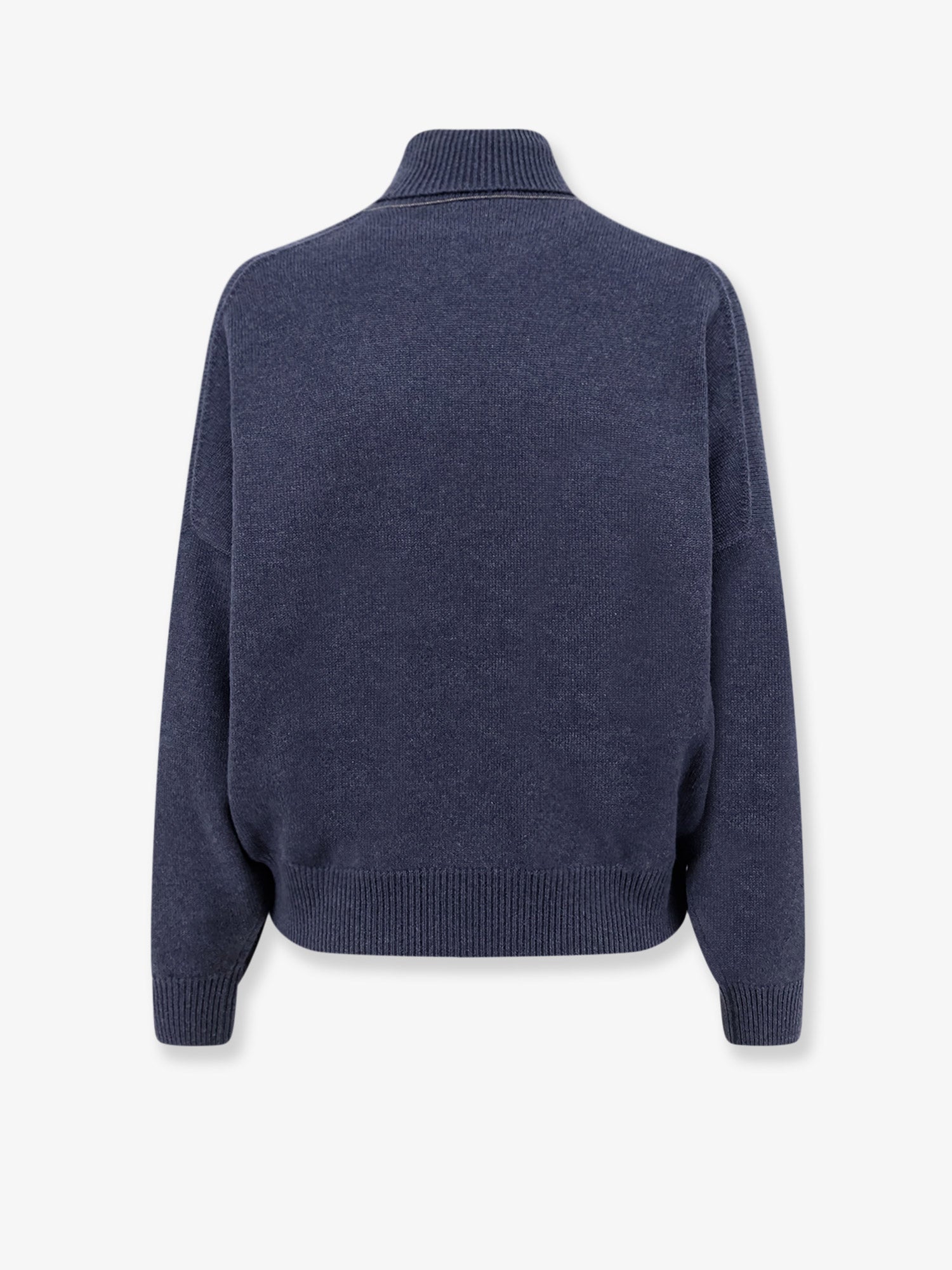 Brunello Cucinelli Women Cashmere Turtleneck With Monili Detail On The Back BRUNELLO CUCINELLI