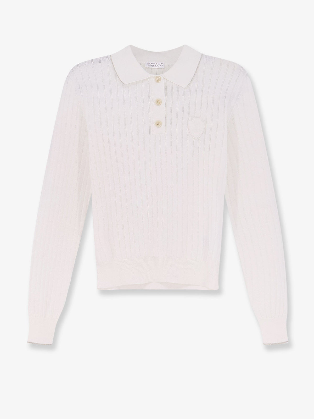 Brunello Cucinelli Women Cotton Polo Shirt With Embroidered Logo On The Front BRUNELLO CUCINELLI