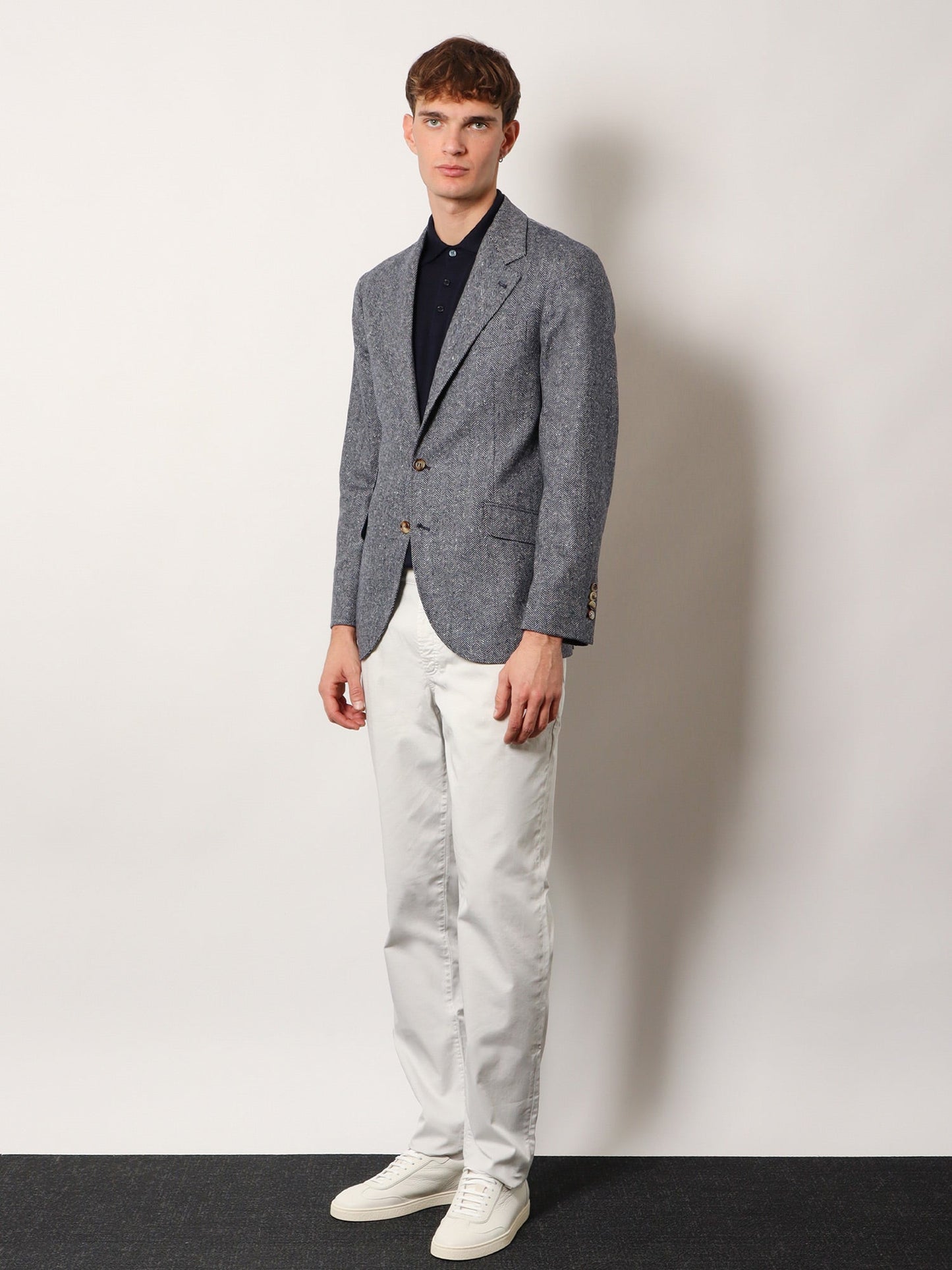 Brunello Cucinelli Men Cashmere And Cotton Polo Shirt BRUNELLO CUCINELLI