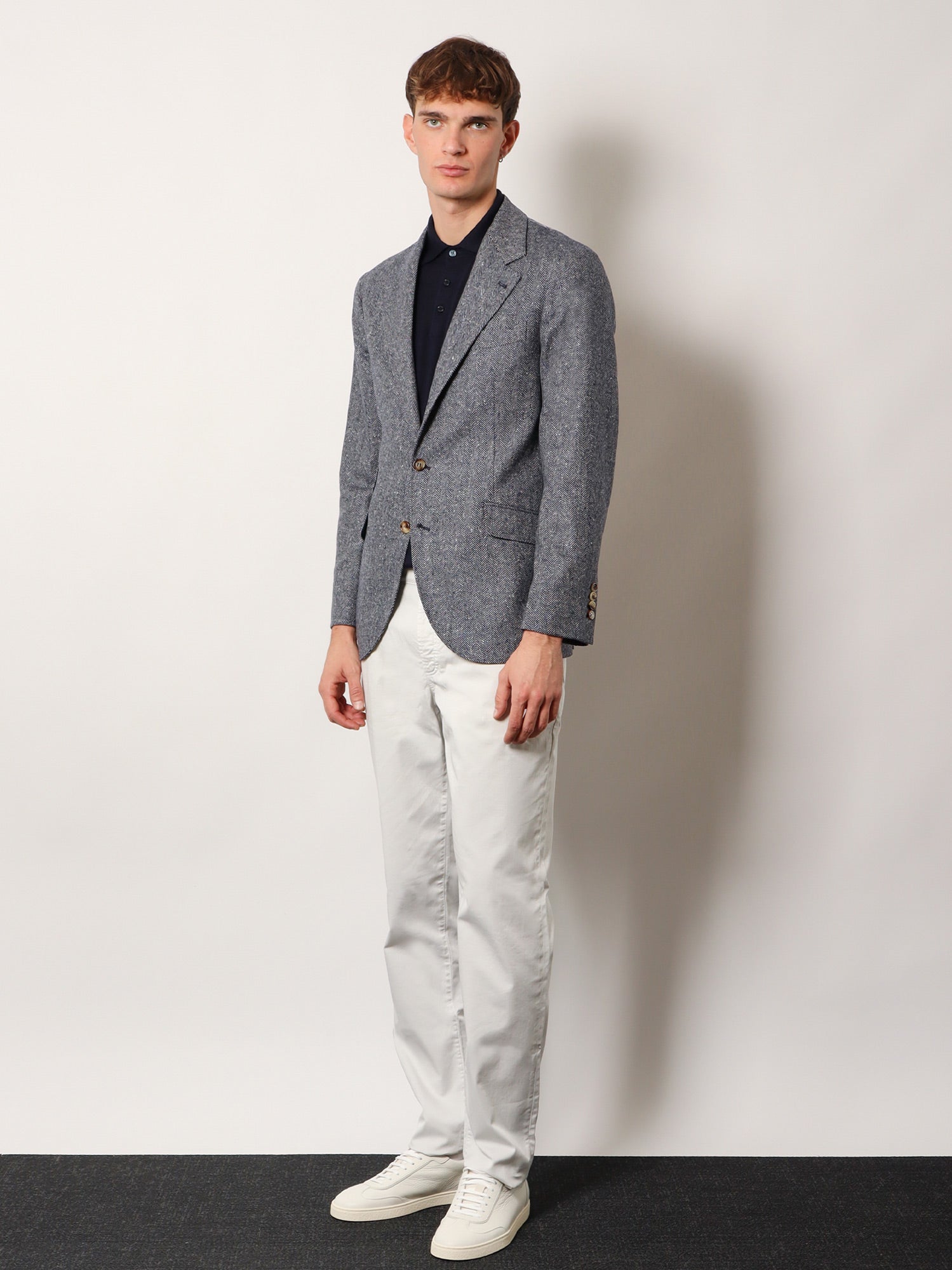 Brunello Cucinelli Men Cashmere And Cotton Polo Shirt BRUNELLO CUCINELLI